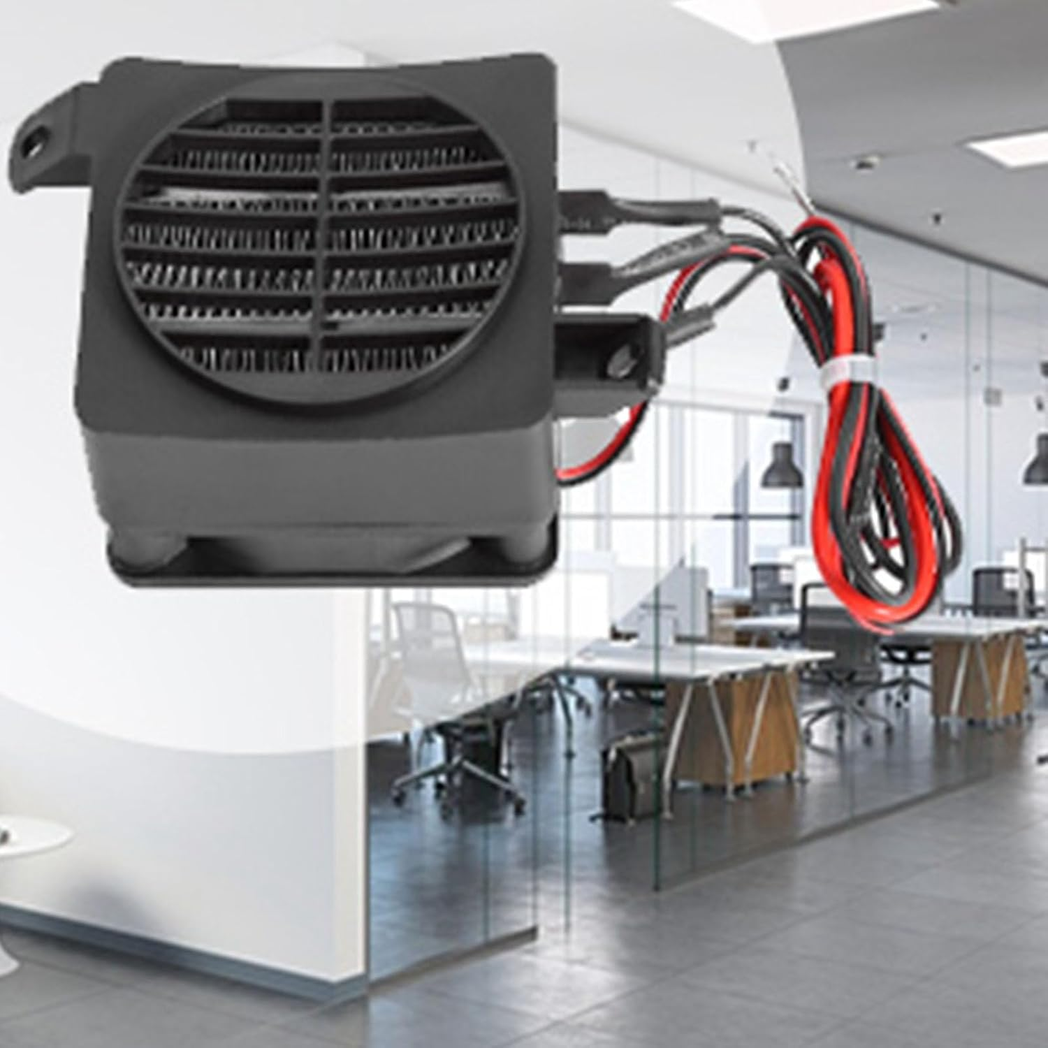 Omabeta 1PCS 24V 250W PTC Car Air Heater with 87Mm/3.4" Mounting Distance and 4Mm/0.16" Mounting Diameter, Small Space Heating Incubator for Heater Humidifier Air Conditioning,2.4"X2.4"X1.7" image number 5