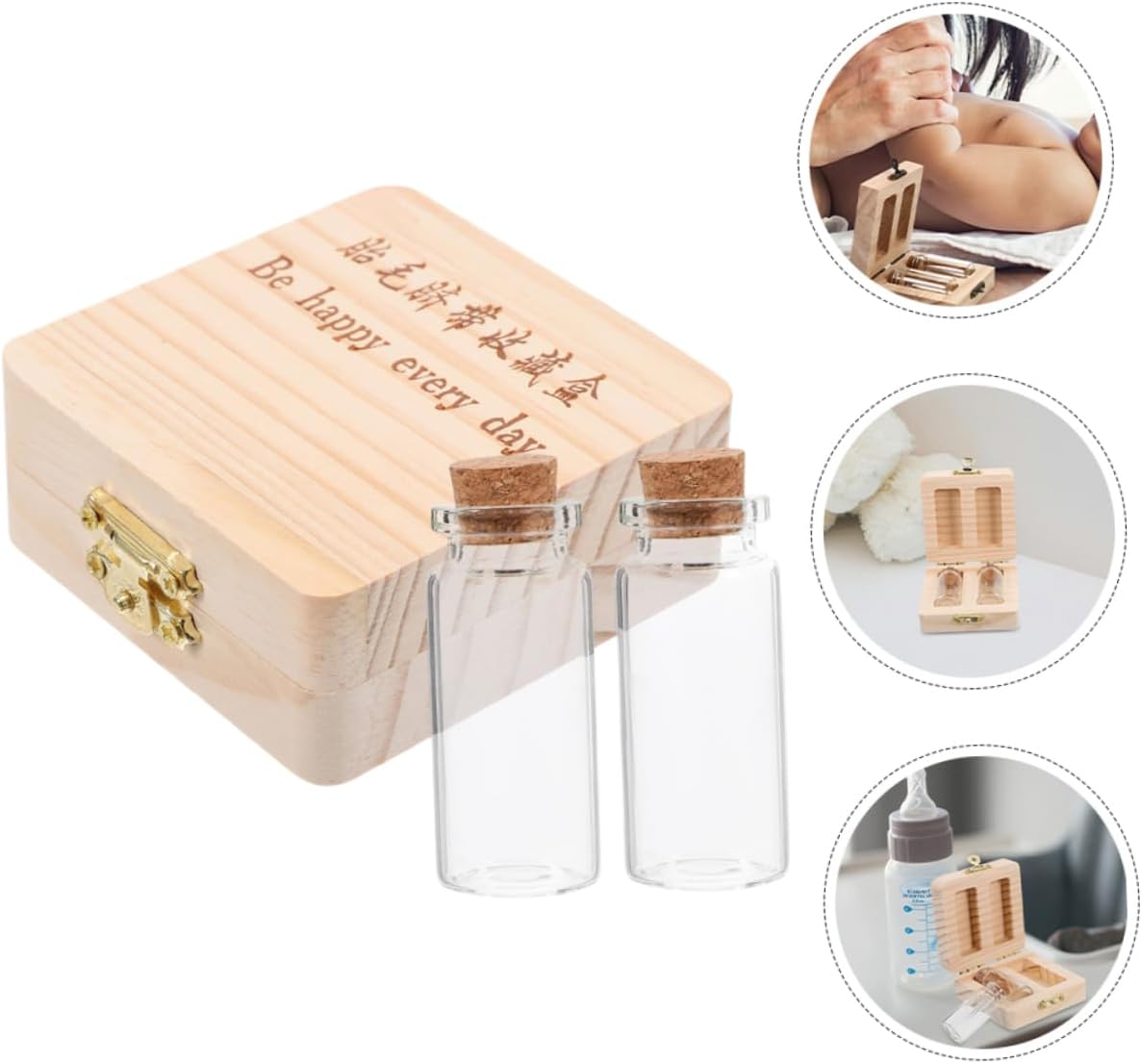 Boy Girl Fetal Hair Case Keepsake Storage Box Umbilical Cord Keepsake for Newborn Gifts