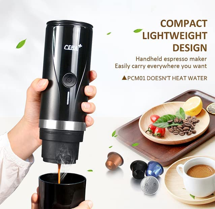 CERA+ Portable Electric Coffee Maker Espresso Machine Mini Compatible with Ground Coffee and NS Capsules Fast Brewing Espresso for Camping Office (Electric Extraction over 100 CUPS) image number 5
