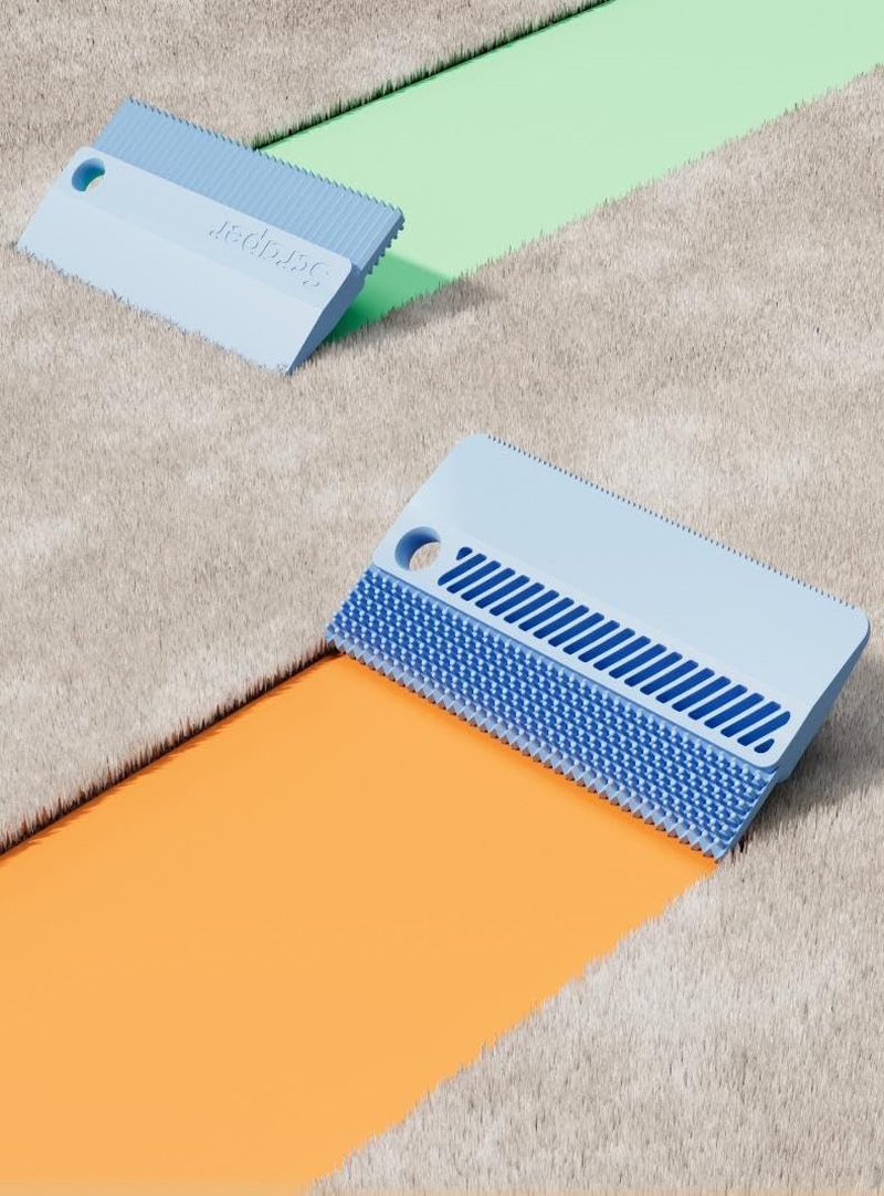 Silicone Pet Hair Remover Brush Lint Comb, 2Pcs Silicone Lint Comb Deshedding Brush for Dogs and Cats, Pet Dog Cat Hair Remover for Carpet image number 5