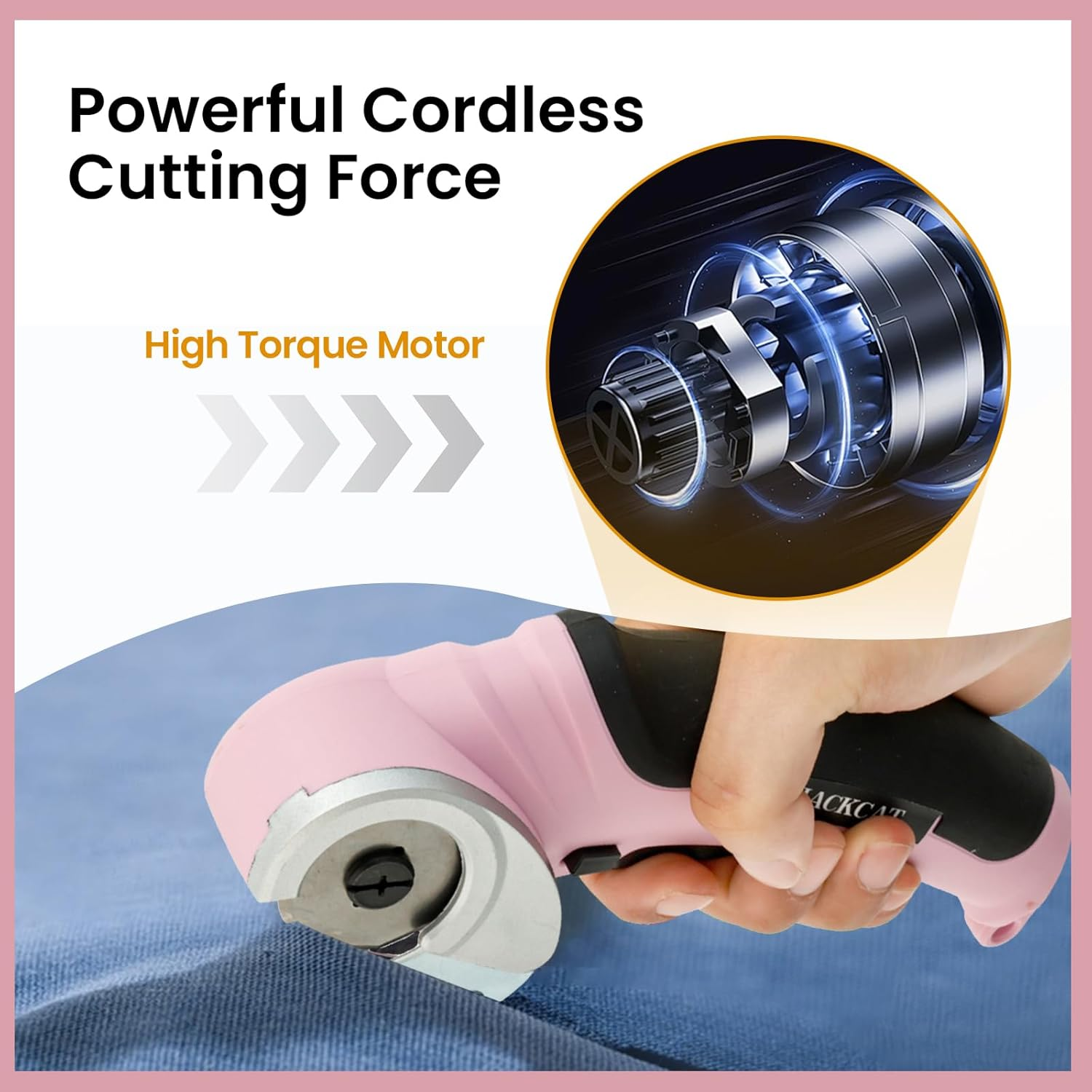 Cordless Electric Scissors, Rechargeable Cardboard Cutter Tool, Fabric Scissor with Safety Lock, Multipurpose Cardboard Box Cutter, Power Rotary Cutter for Cardboard Leather Plastic Mat Felt image number 6