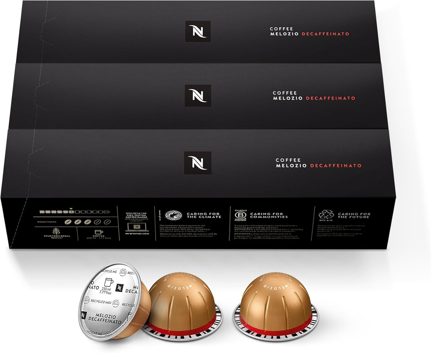 Nespresso Capsules Vertuo, Melozio Decaffeinato, Medium Roast Espresso, 30-Count Coffee Pods, Brews 7.8 Oz. image number 4