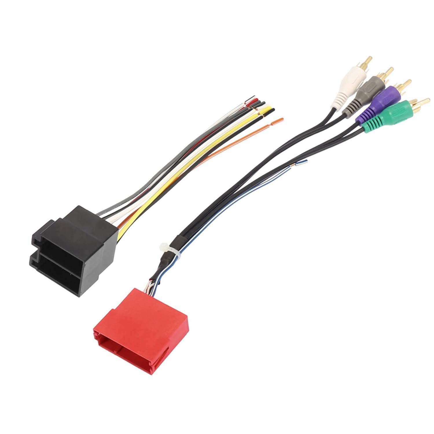 70-1787 Car Stereo Radio Wiring Harness Amplifier Integration Wire Adapter Plug for Audi Porsche, for Volkswagen Install Aftermarket Radio CD Player Receiver Connector