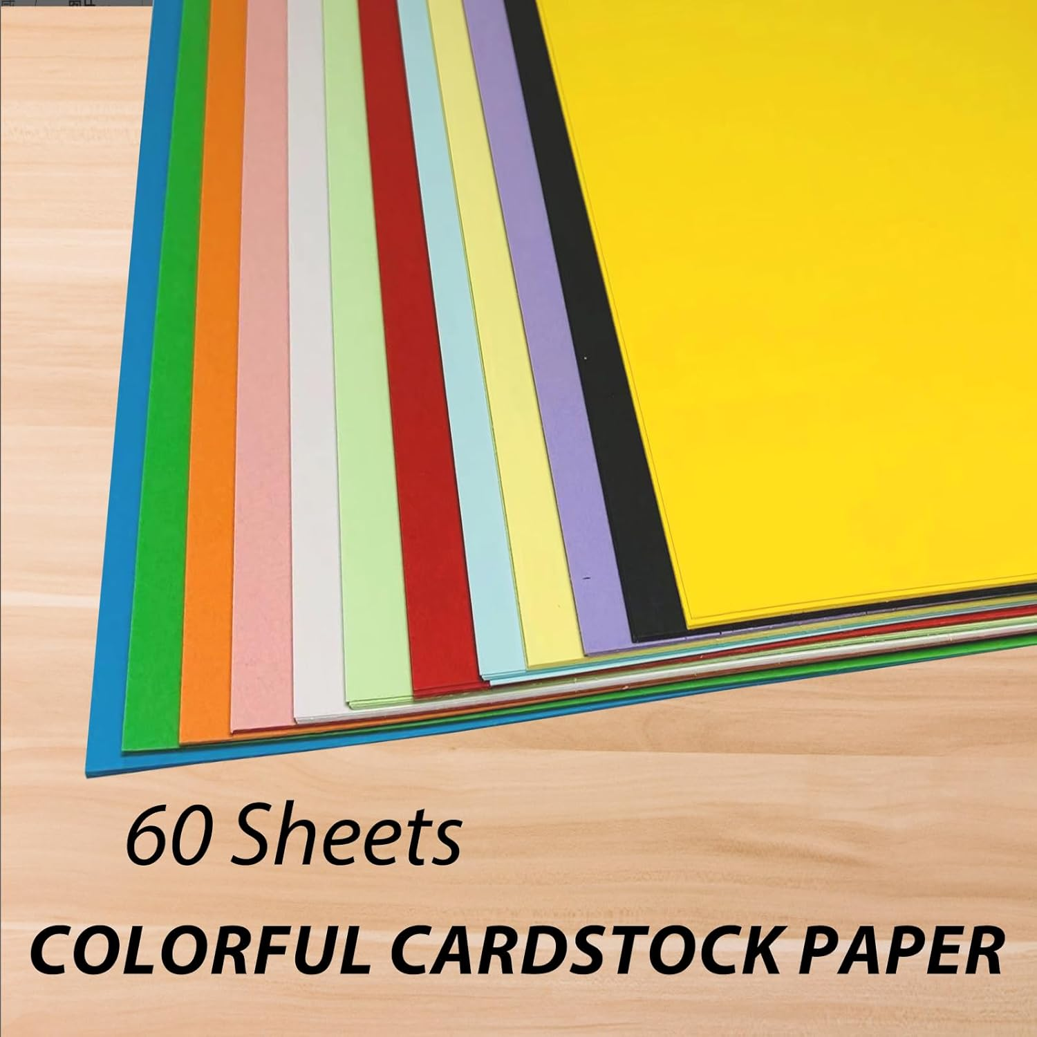 ZACHMEST Color Cardstock 60 Sheets，12 Assorted Colors 250 GSM A4 Size Card Paper 8.5" X 11, Double Sided Printing Cardstock Paper, Thick Card Stock for Making Craft Scrapbooking Party image number 6