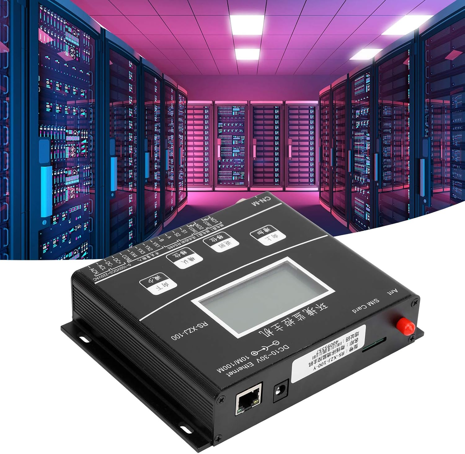 Viagasafamido Environmental Monitoring Host Temperature and Moisture Monitoring System DC10-30V for Computer Room Telephone Alarm and Light Valley Alarm Water Leaflet. image number 4