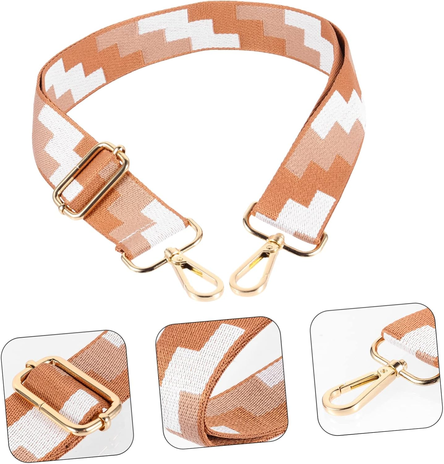 PERSELOSO Shoulder Bag Strap Wear Resistant Handbag Chain for DIY Replacement Purse Handle Durable and Versatile Belt with Buckles for Easy Installation - Blue image number 2