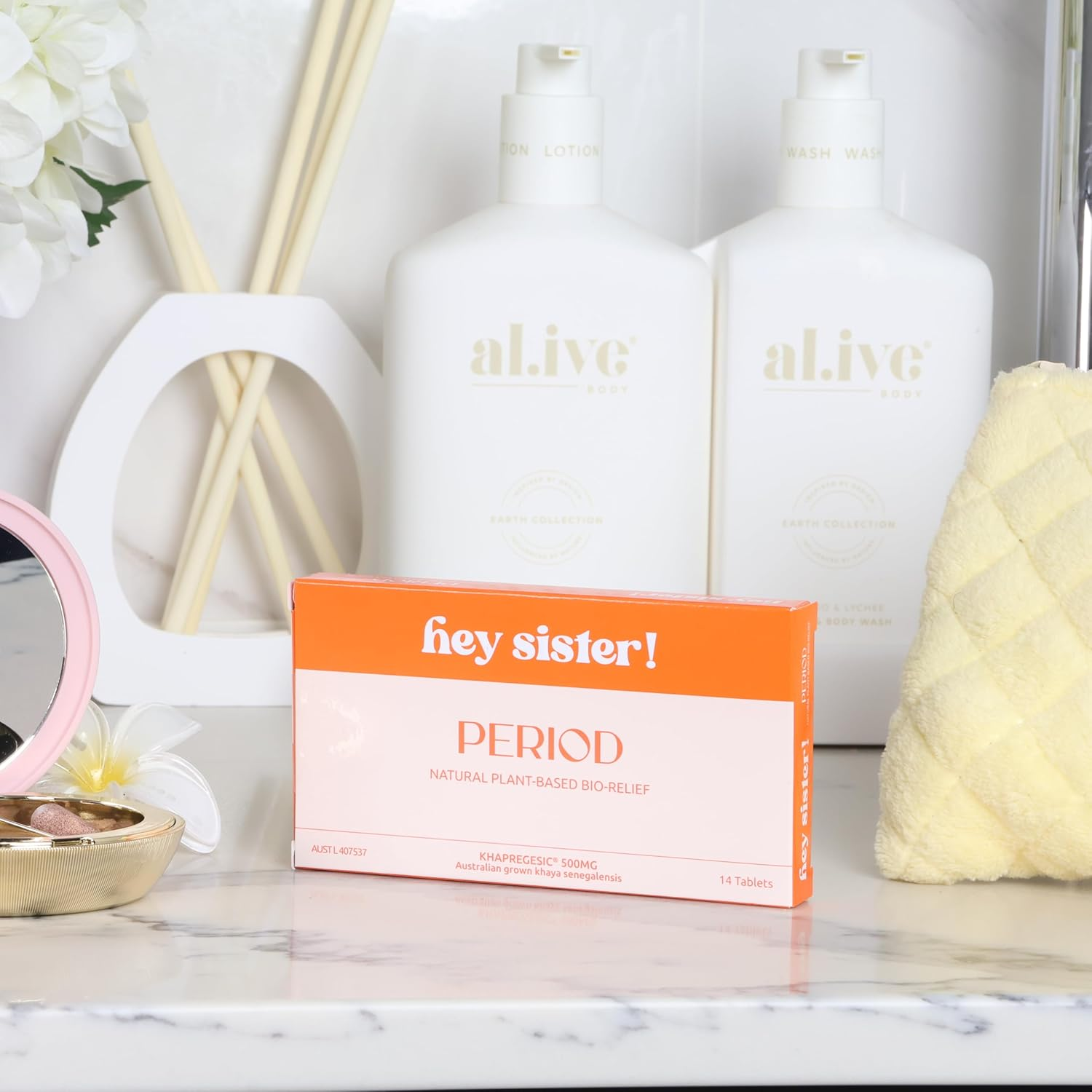 OG Period &ndash; Natural Period Pain Relief, Plant-Based Fast-Acting Relief for Cramps, PMS Mood Swings, Mild Anxiety & Gut Health &ndash; 14 Tablets image number 5