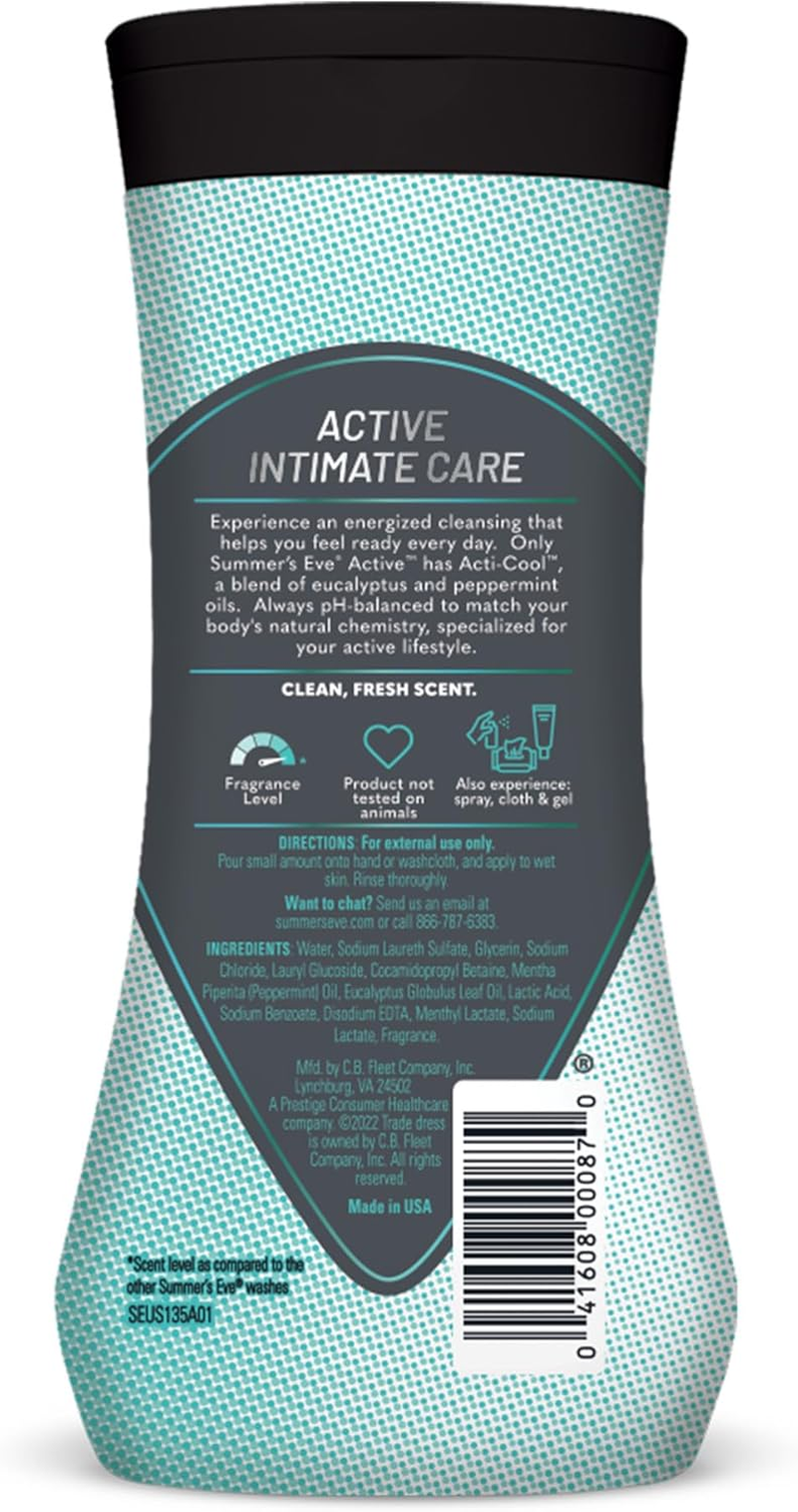 Summer'S Eve Active Cooling Feminine Cleansing Wash Eucalyptus, 3 Count image number 5