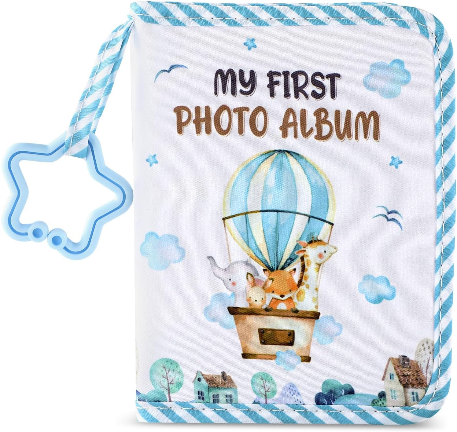 ZOIIWA Baby'S My First Family Album Soft Photo Cloth Book Adventure Land My First Book of Photos Baby Memory Album Gift Holds 4X6 Pictures for Babies Newborn Toddler & Kids Girls Baby Shower