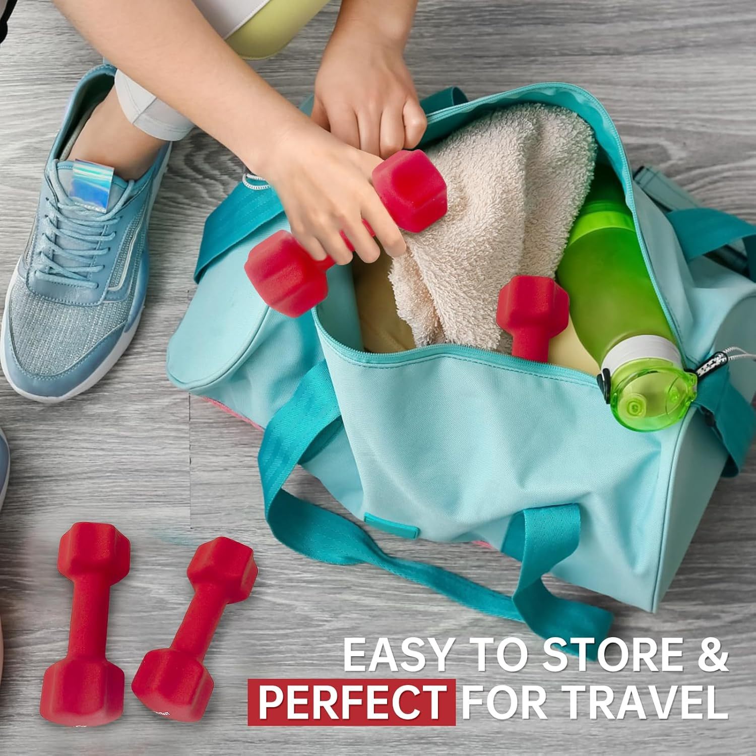 Hexagon Anti-Slip Neoprene Dumbbell Set (1KG-4KG) - Pair of Hand Weights for Men & Women,Perfect for Home Gym Strength Training, Exercise & Fitness Workouts image number 5