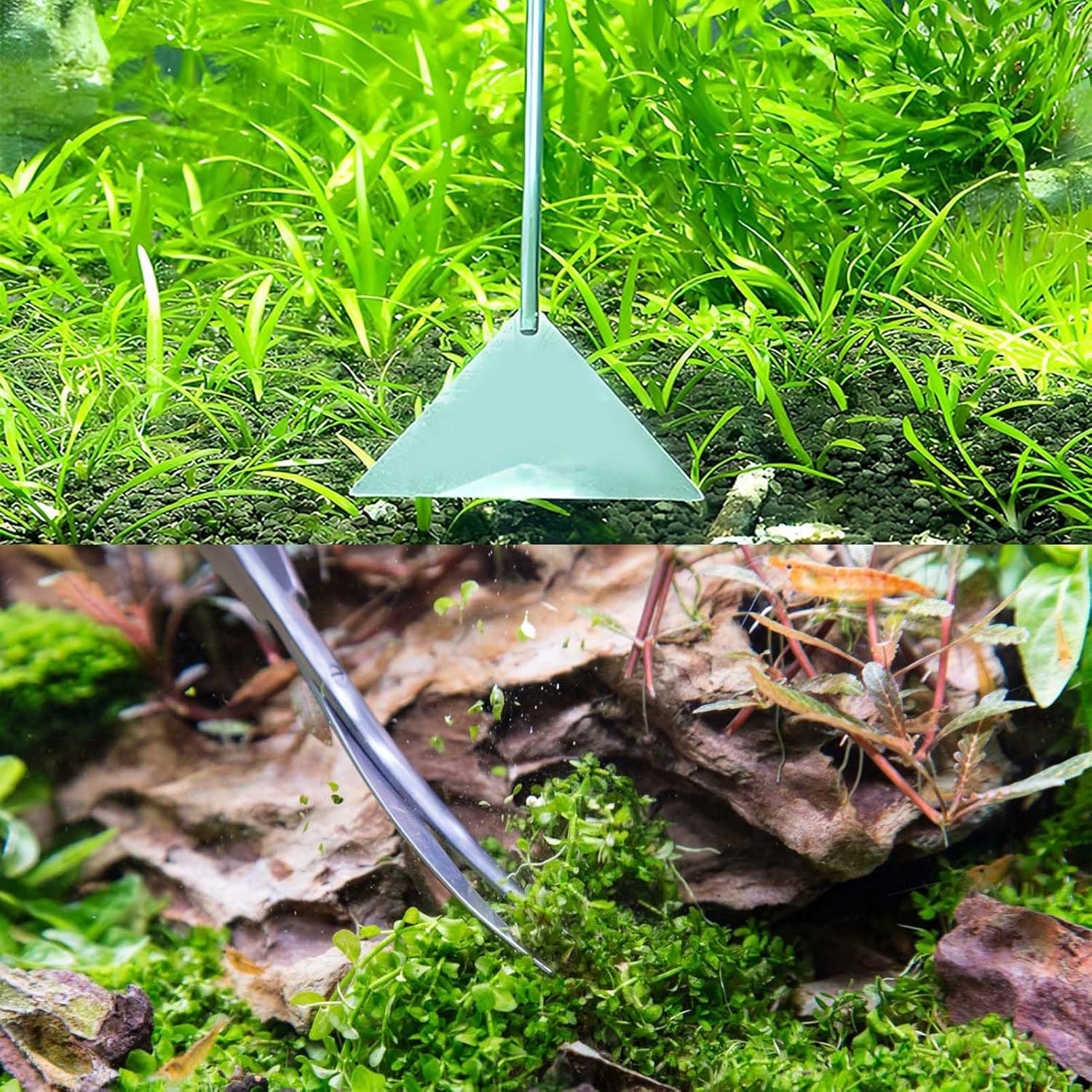 8 Pcs Aquascape Tools,Fish Tank Cleaning Kit,Aquarium Cleaning Tools Include Aquarium Long Tweezers,Fish Tank Siphon,Gloves and Storage Pouch for Aquariums Tank and Terrarium image number 1