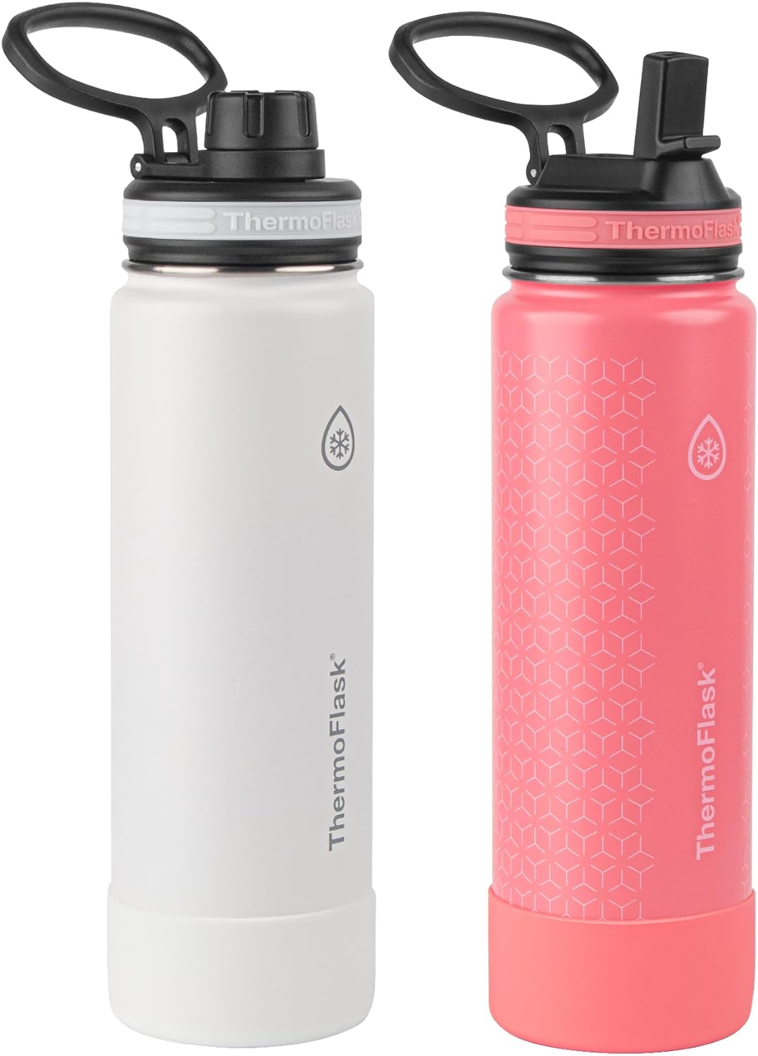 Thermoflask Stainless Steel Water Bottle, 40 Oz, 2-Pack (Silver/Blue Brushed) image number 3