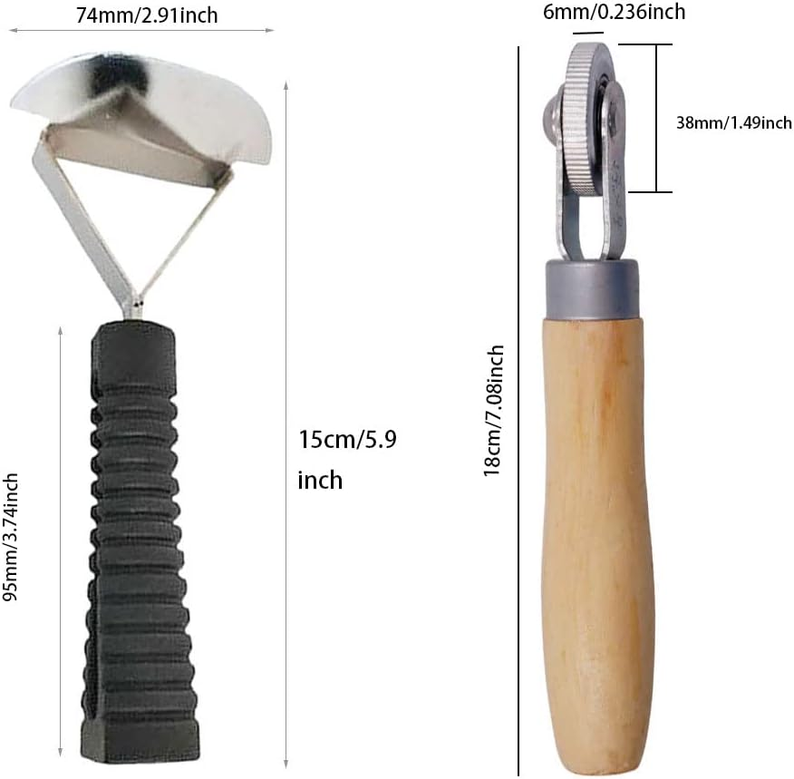 Ausfyyam Tire Repair Patch Tools Tire Buffing Wheels 42 Mm 55Mm Tungsten Steel Buffing Wheel with Tire Patch Roller Scraping Cutter for Car Tire Grinding Polishing Accessories Kit image number 1