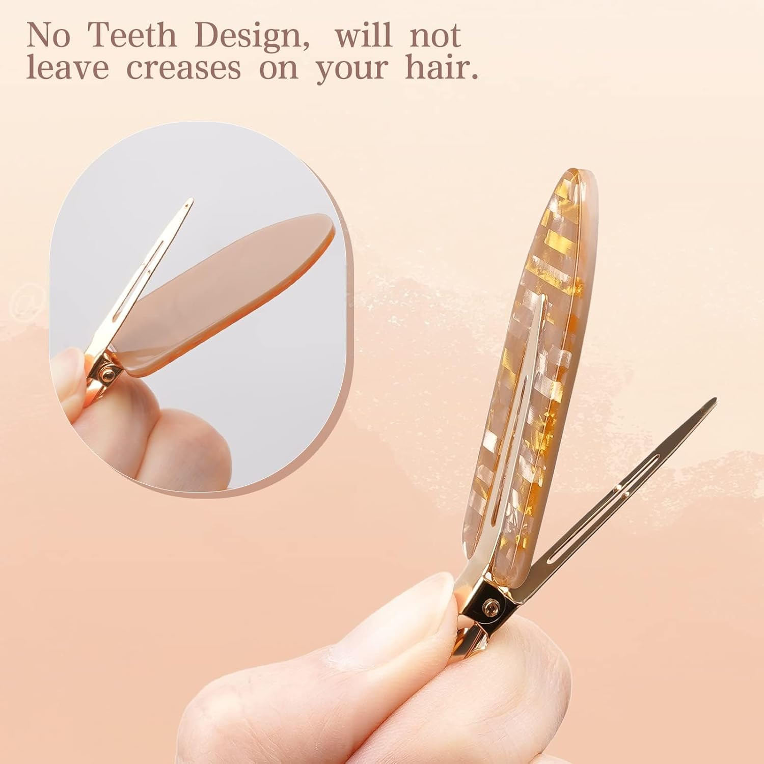 SZTTY 12 Pcs No Crease Hair Clips for Styling, Creaseless Flat Clips for Women & Girls, 6 Elegant Colors for Daily Hair Care & Styling image number 2