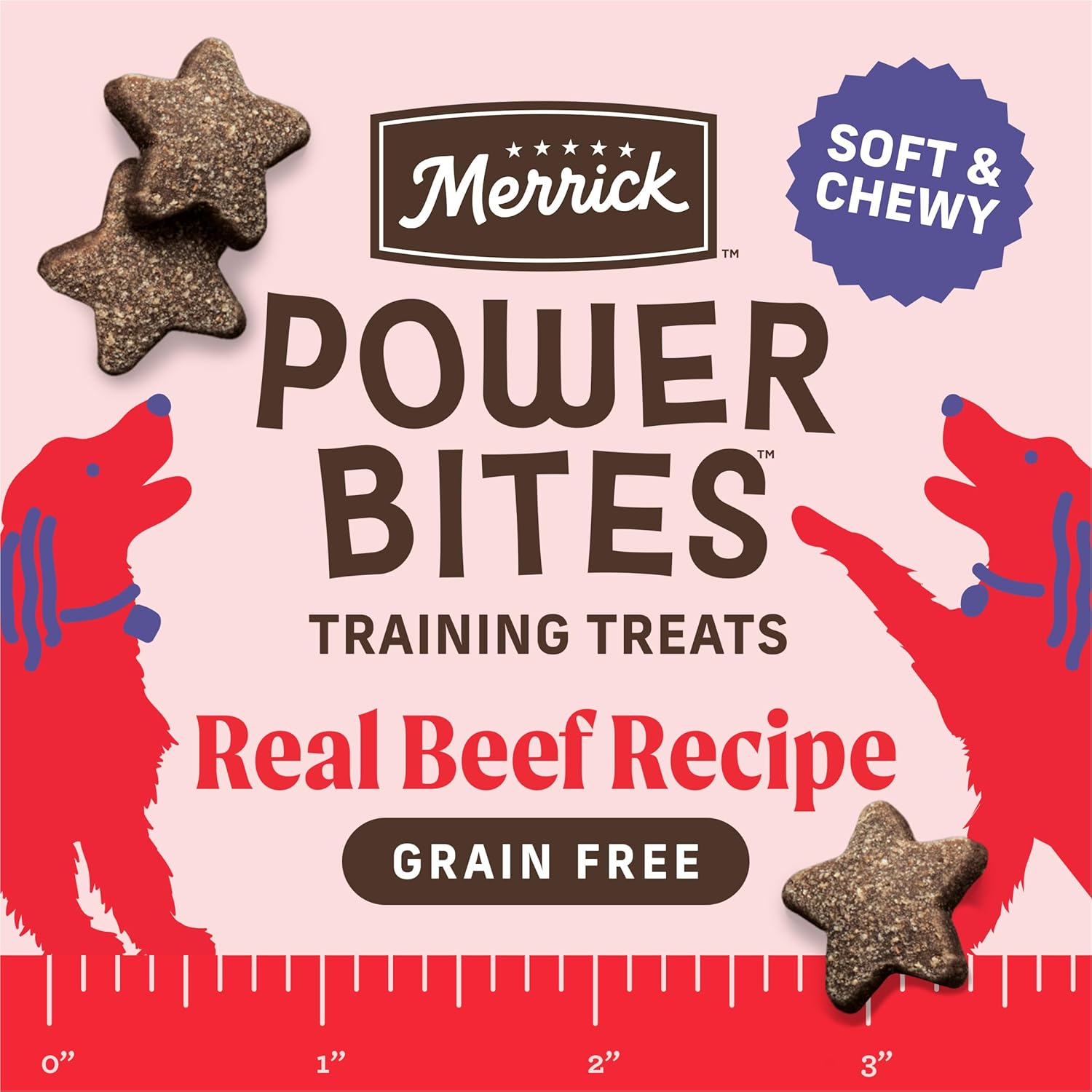 Merrick Power Bites Natural Soft and Chewy Real Meat Dog Treats, Grain Free Snack with Real Beef Recipe - 6 Oz. Bag image number 6