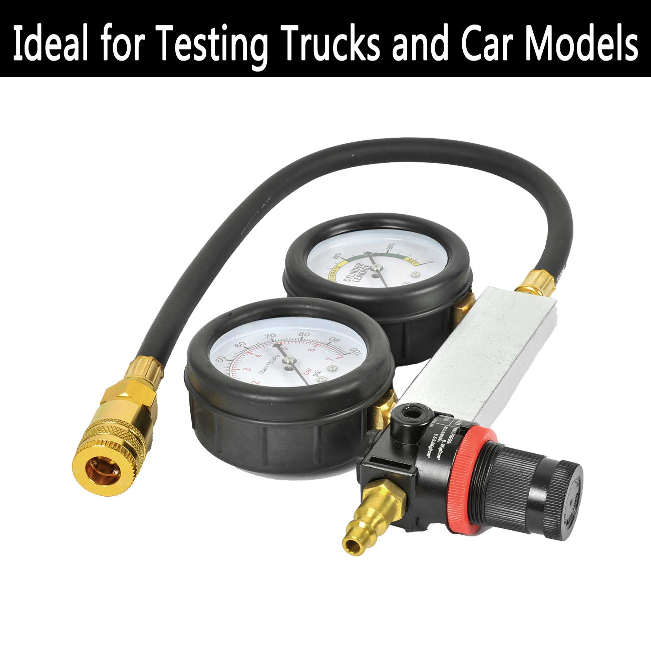 Automotive Cylinder Leakage Leak down Tester Kit Detector Engine Compression Gauges Set image number 1