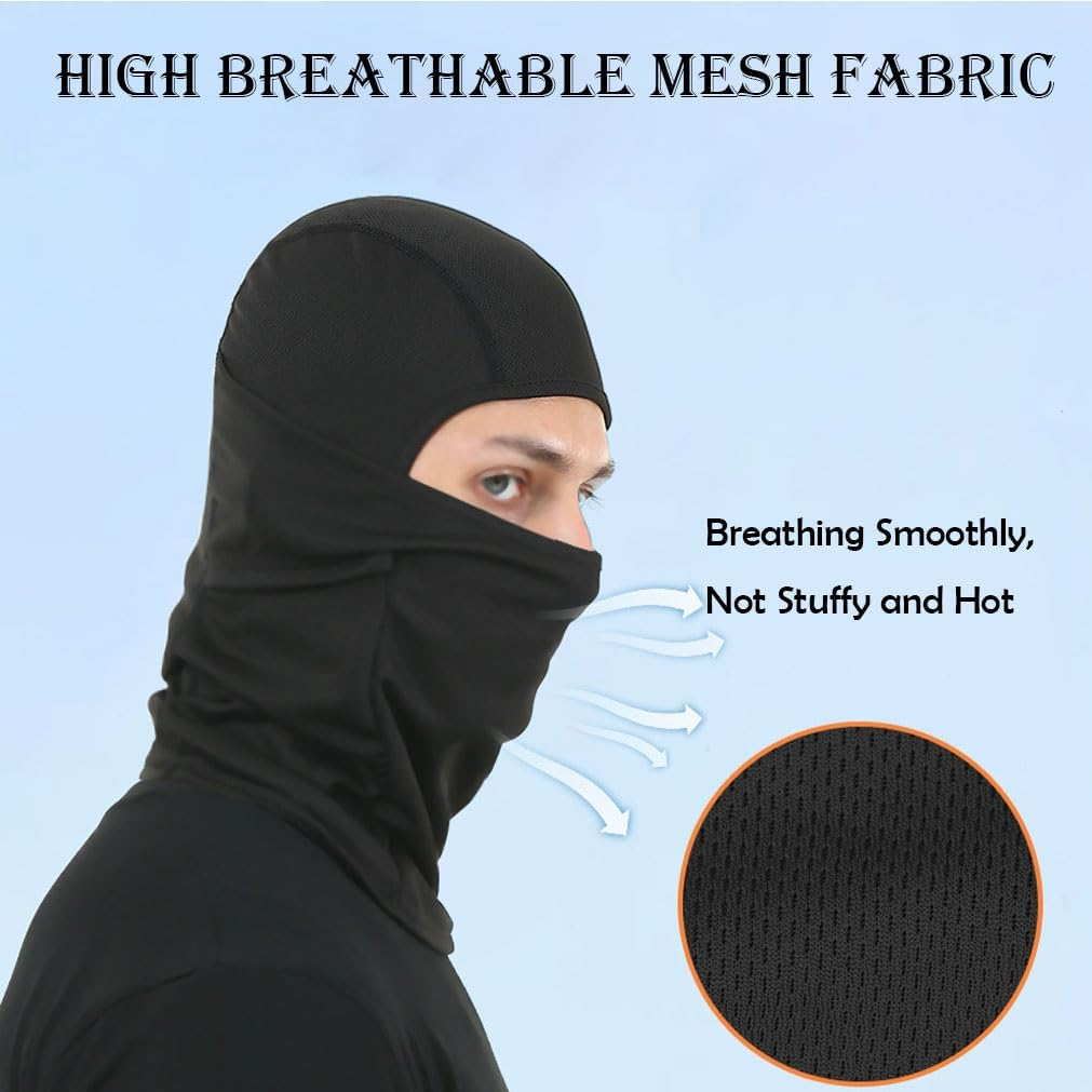 Ski Mask for Men 3 Pack Balaclava Face Mask Women Summer Shiesty Mask Full Head Mask for Motorcycle Helmet Sun UV Protection image number 6