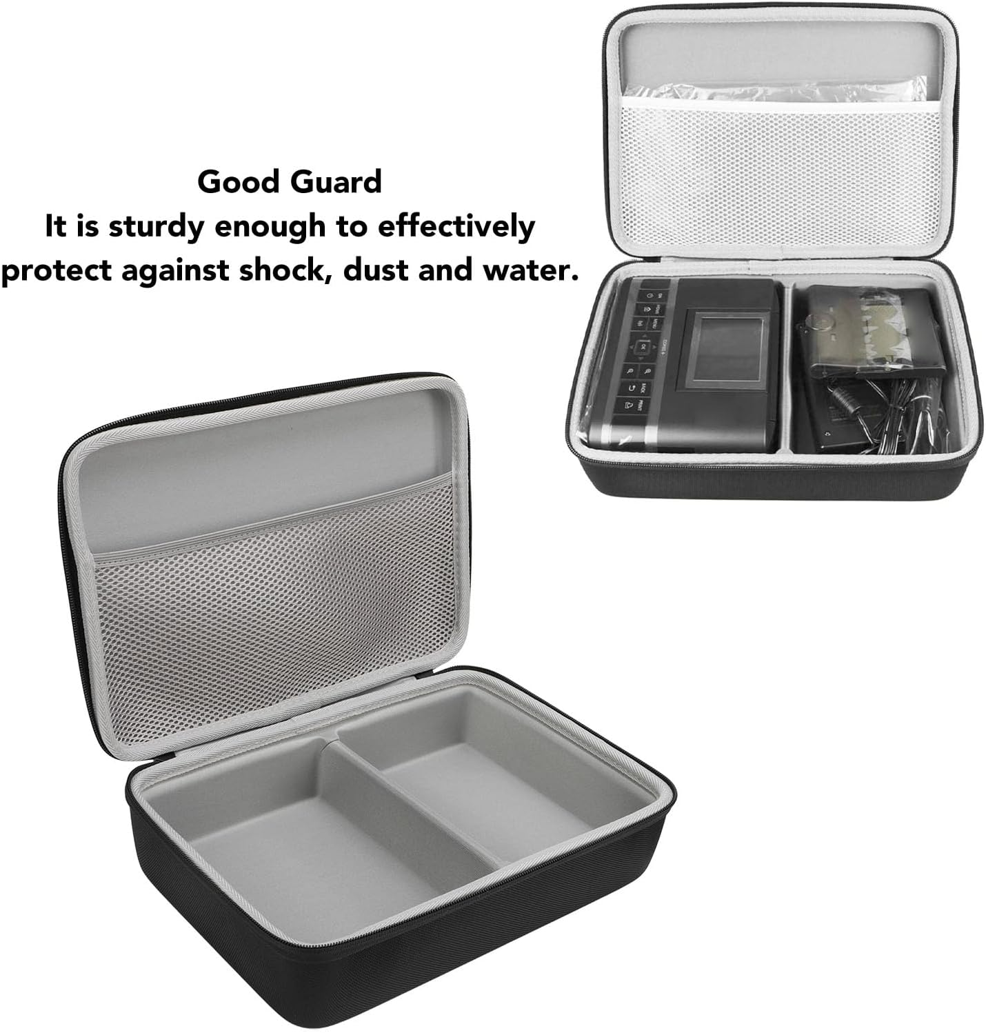 Storage Case Black, Hard Case for Selphy CP1500, CP1300, CP1200 Photo Printer, Shockproof, Dustproof and Waterproof, with Hand Strap image number 1