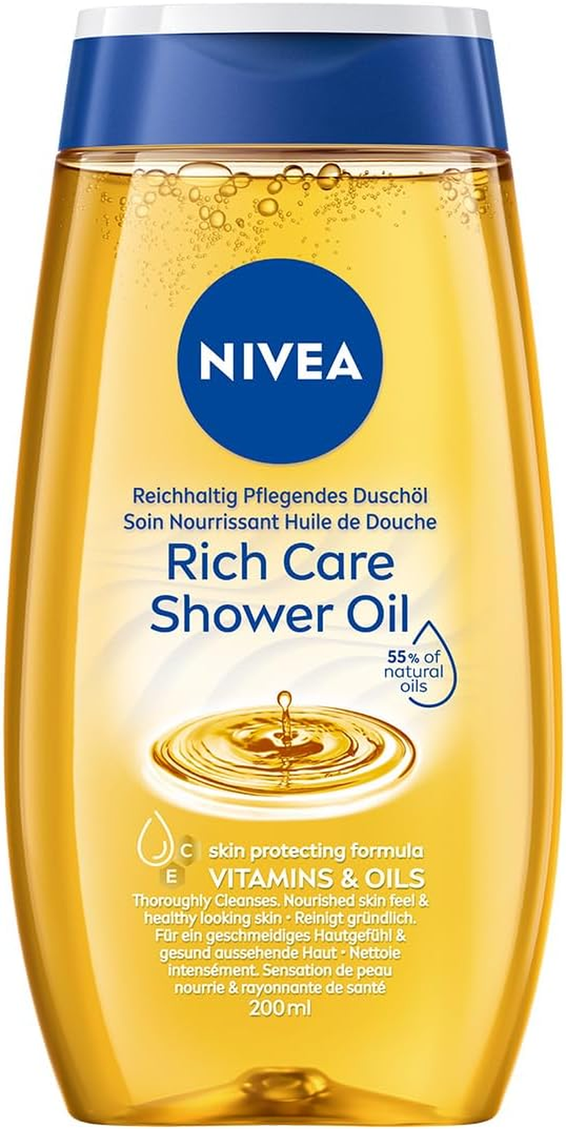 NIVEA Natural Oil Shower Oil 200 Ml image number 4