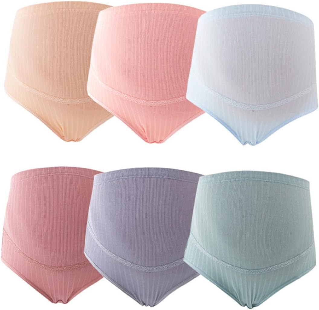 High Waist Cotton Maternity Panties Adjustable Splice Stomach Lift Nursing Underwear for Pregnant Women Breathable Soft Stretchable Underwear image number 1