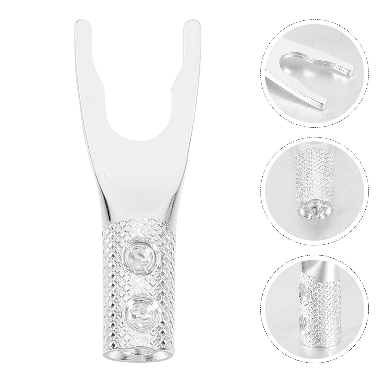 HYTROVE Silver-Plated Speaker Cable Y Fork Plug Audio Banana Connector Adapter for Amplifier and Speaker Wire in Home Audio Accessories image number 1