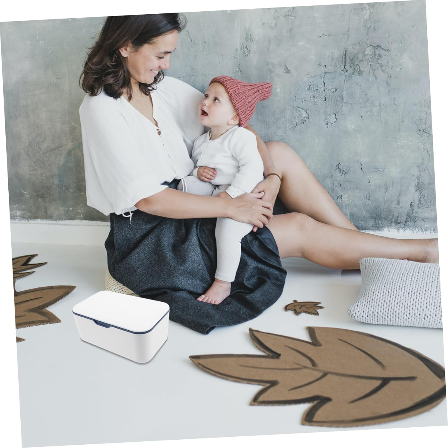 Luxshiny 2Pcs Wipes Container Nappy Organiser Wet Wipes Box Portable Tissue Box