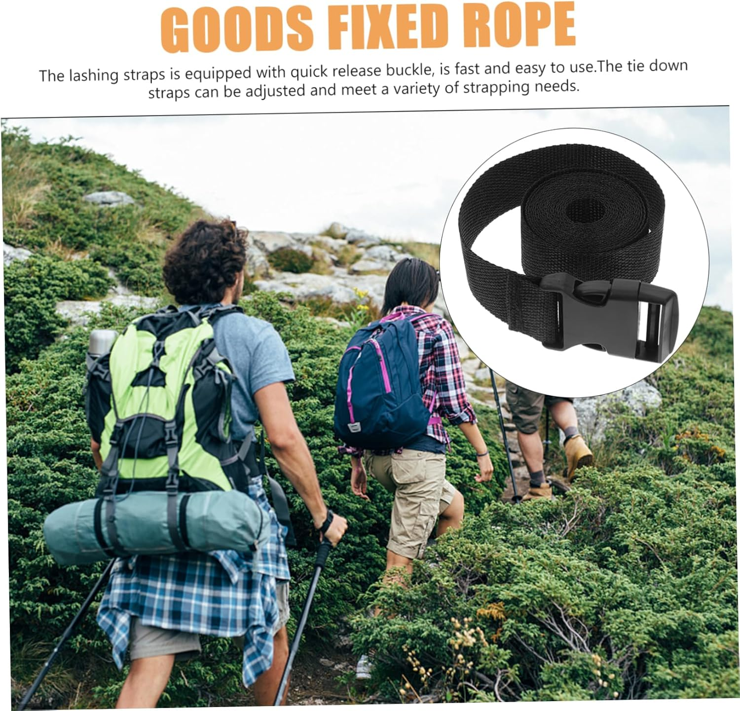 BUGUUYO 4Pcs Adjustable Buckle Utility Straps for Luggage Retractable Ratchet Straps Luggage Connector for Travel and Moving