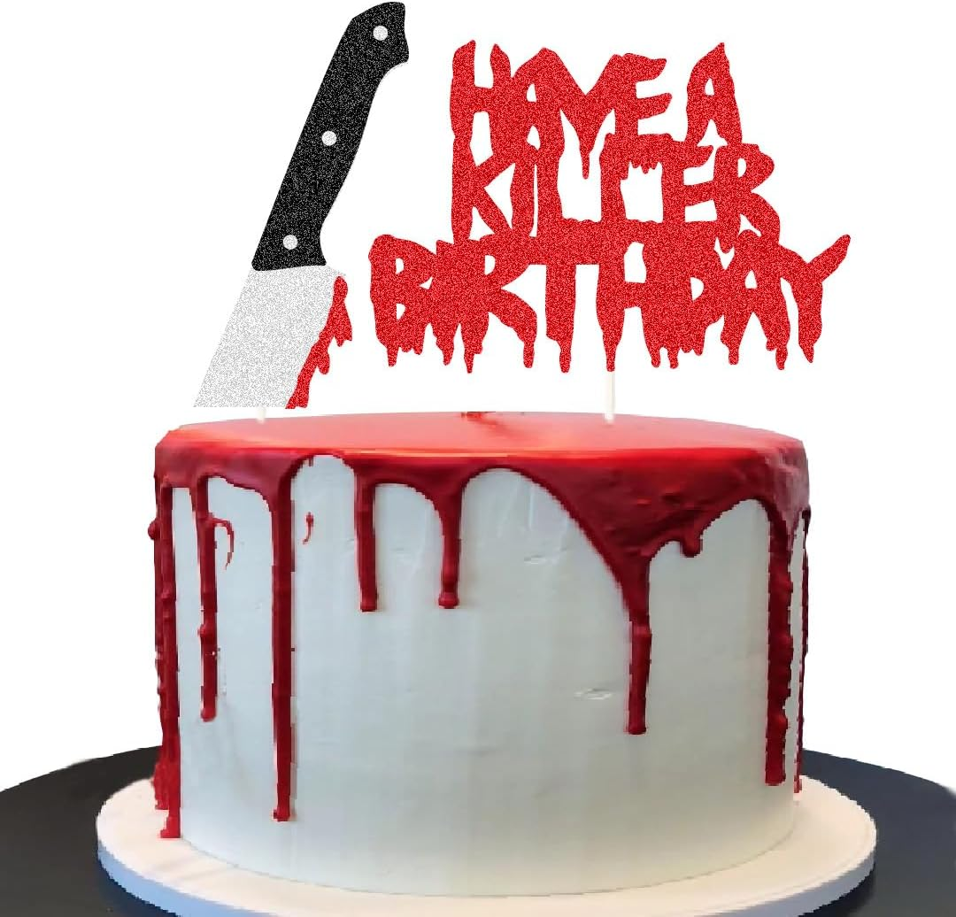 Have a Killer Birthday Party Supplies, Horror Classic Cake Topper Decorations for Halloween Horror Party Supplies Decor (16) image number 4