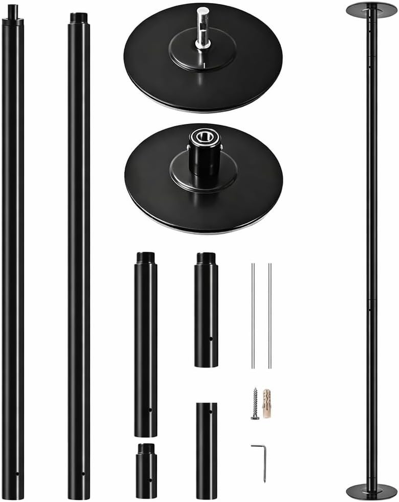 Serenelife 45Mm Fitness Dance Pole &ndash; Static & Spinning Modes, Heavy-Duty Removable Pole for Strength, Cardio & Dance &ndash; Easy Assembly, No Drilling &ndash; Suitable for Home, Club, Gym, Party, Pub