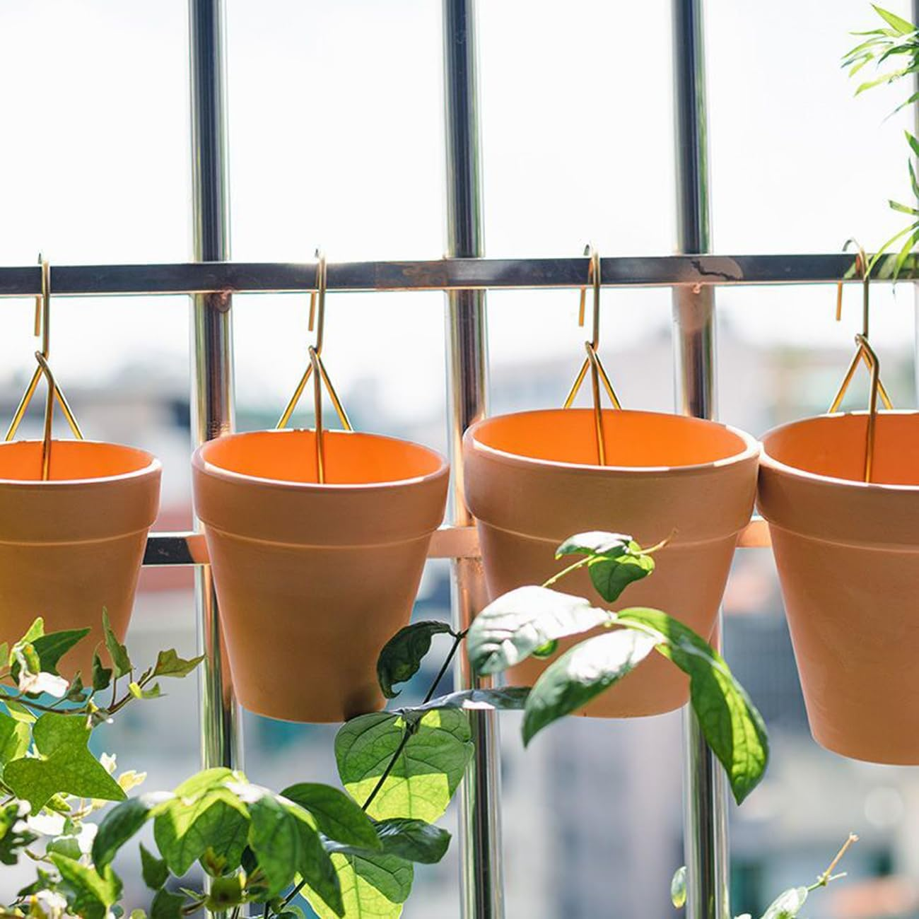 YISSEN RISEON 20 Pack Terracotta Pots Hangers, Clay Pot Hanger Hook,Iron Plant Hangers,Metal Plant Wall Hanger for Indoor and Outdoor Orchids Vertical Garden Plants image number 3