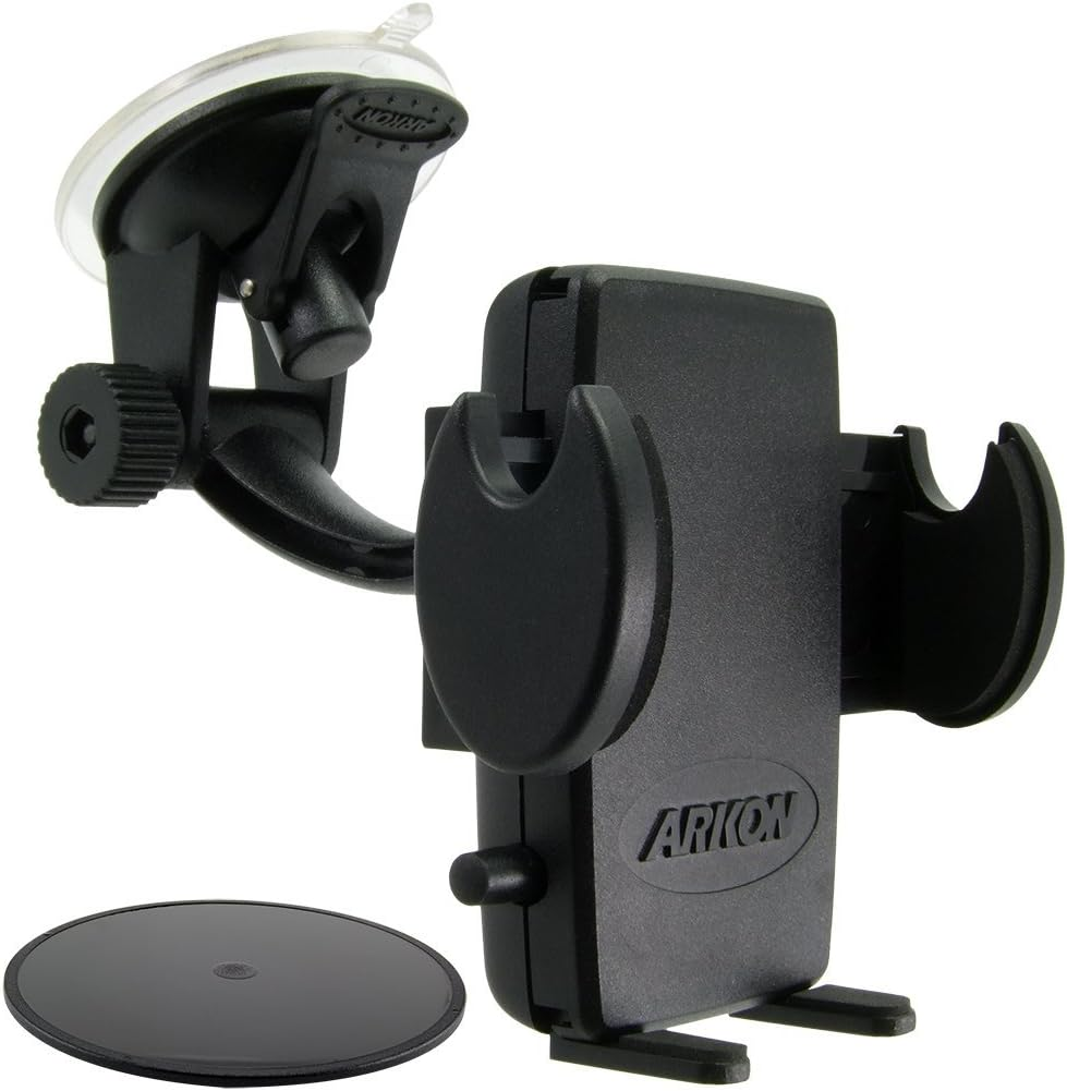 Arkon Windshield and Dash Car Phone Holder Mount for Iphone 7 6S 6 plus 7 6S 6 Galaxy Note Retail Black image number 2