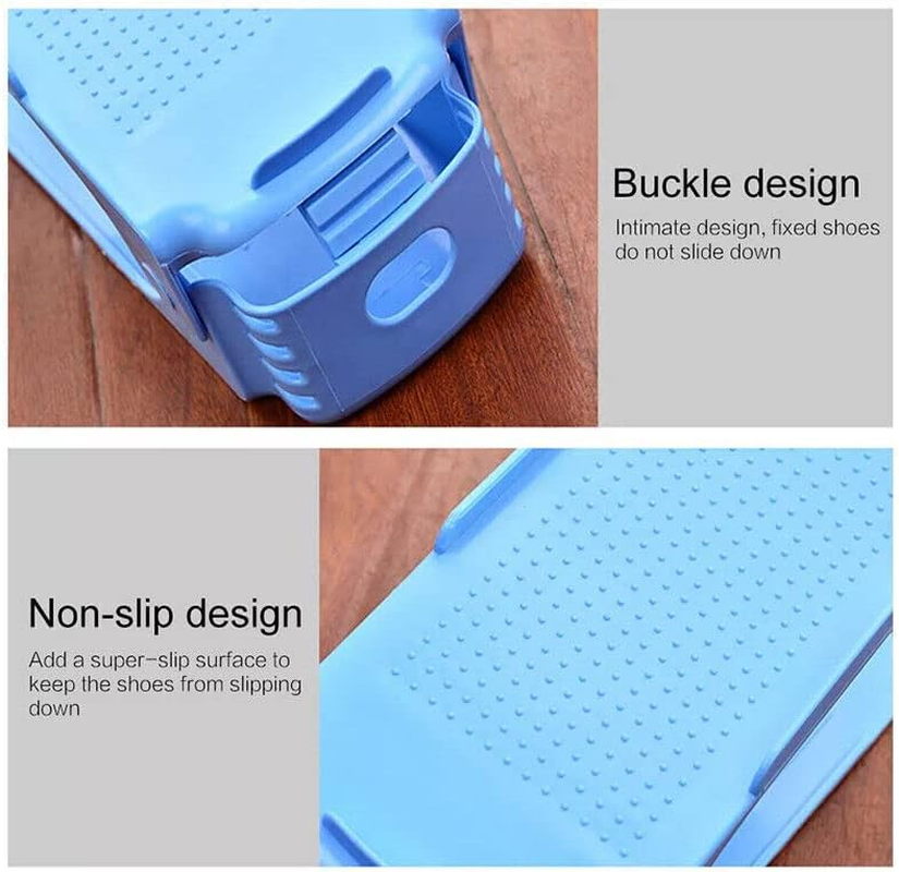 AIMALL 20X Shoe Slots Organizer, Shoe Rack Display Case Box Adjustable Slots Organizer Storage Holder,Double Deck Shoe Rack Holder for Closet Organization - Pink image number 6