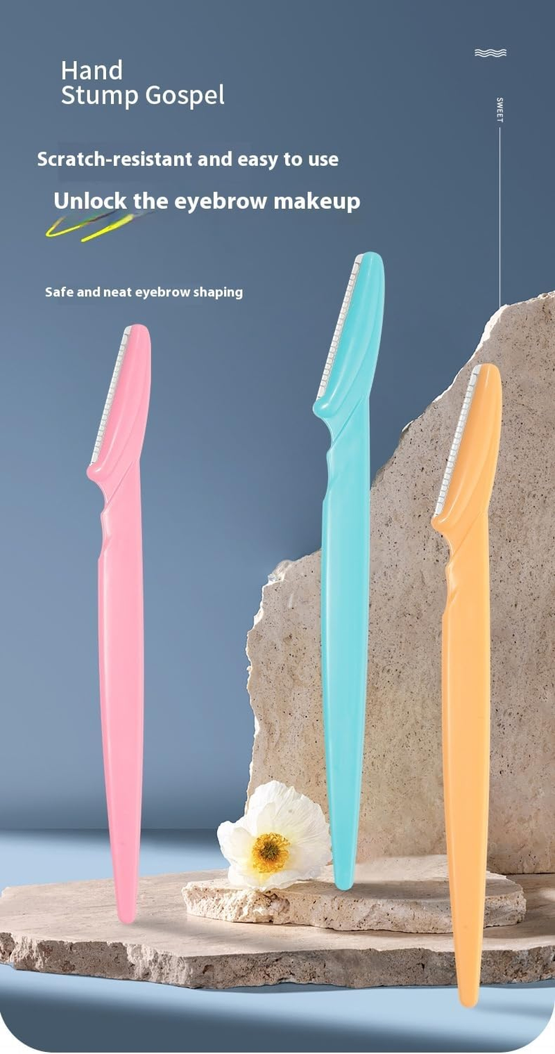 Professional Eyebrow and Body Hair Trimming Kit, 12-Piece Set, Black, Multi-Purpose Grooming Tools - Pink image number 4