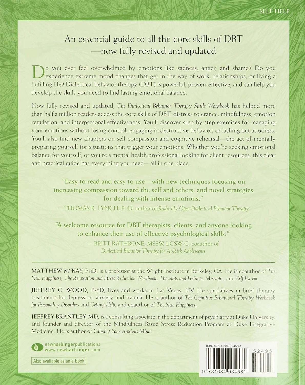 The Dialectical Behavior Therapy Skills Workbook: Practical DBT Exercises for Learning Mindfulness, Interpersonal Effectiveness, Emotion Regulation, and Distress Tolerance image number 1