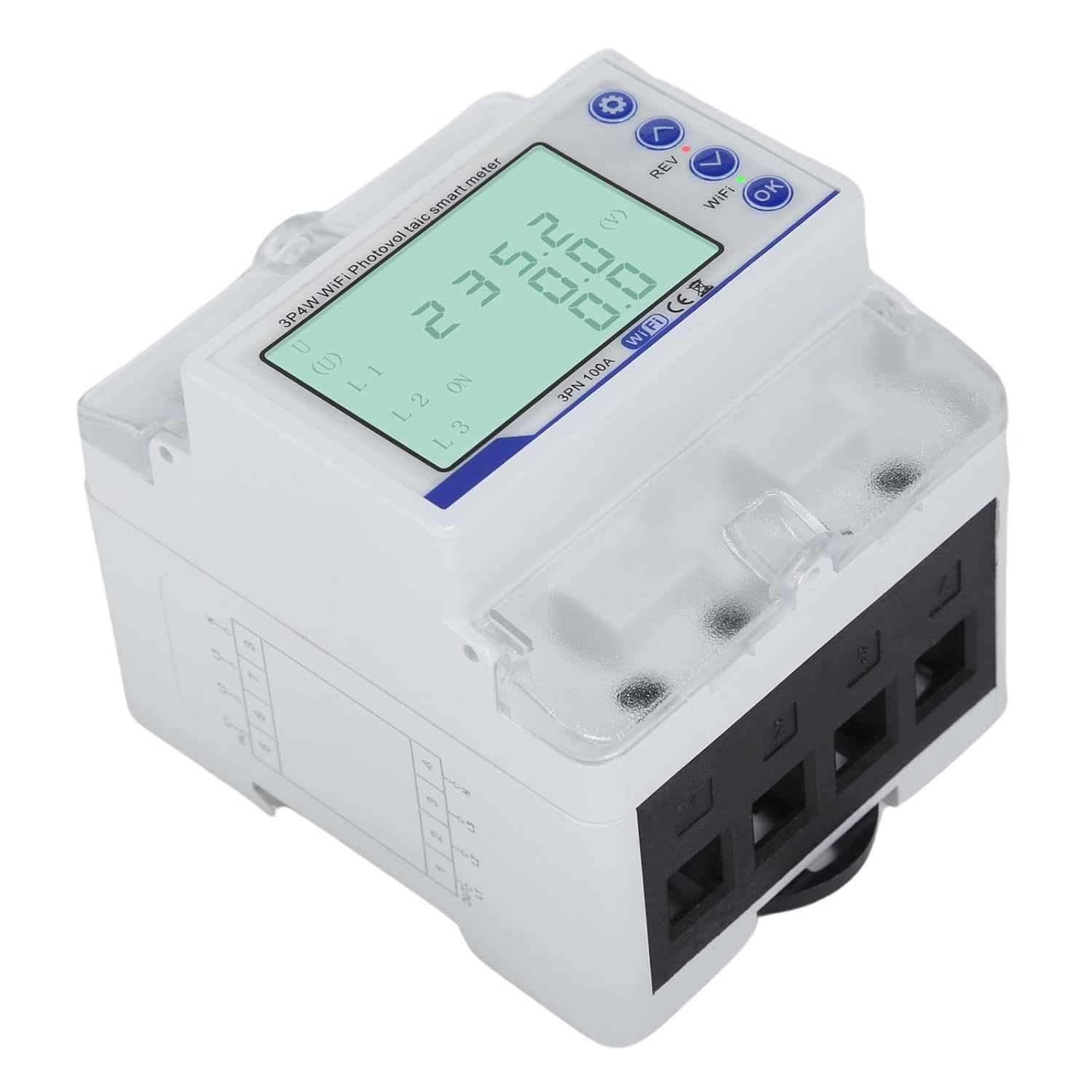 Inncen 100A 3P4W Wifi Photovoltaic Meter 3 Phase Recloser Switch Intelligent Reclosing Protector, Wifi Intelligent Circuit Breaker image number 1