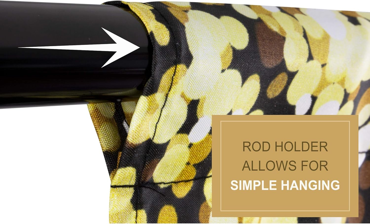 Black and Gold Photo Booth Backdrop - Perfect Party Decoration for Graduation, Birthday, Christmas, New Years Eve, Bachelorette, Weddings, Prom | Gatsby Photo Booth | Measures 6Ft X 6Ft image number 4