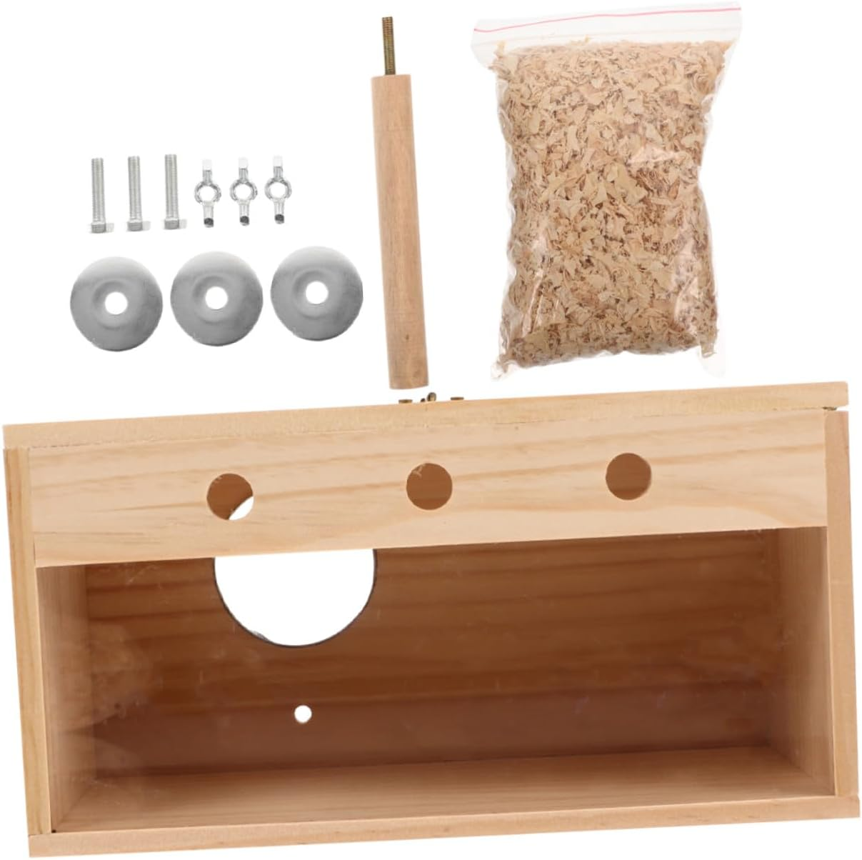 Abaodam Large Plastic Nesting Cage Birdhouse with Hanging Hook, Parakeet Breeding Box for Cockatiels, Budgies, and Finches, Bird Nests for Cages and Parakeet Supplies image number 2