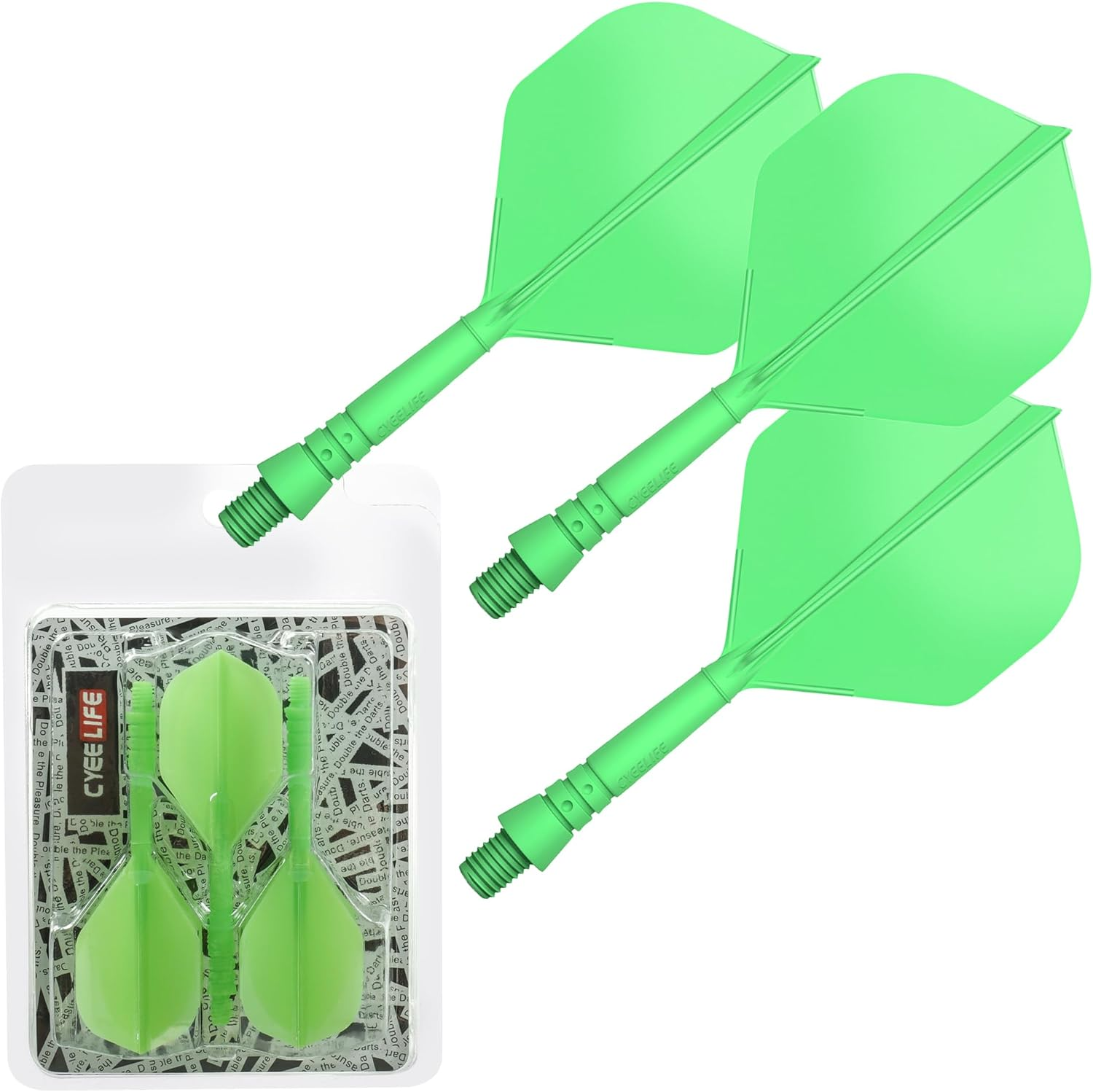 Cyeelife One Piece Dart Shafts and Dart Flights, Dart Accessories Dart Shafts and Flights, Dart Accessories, Set of 3