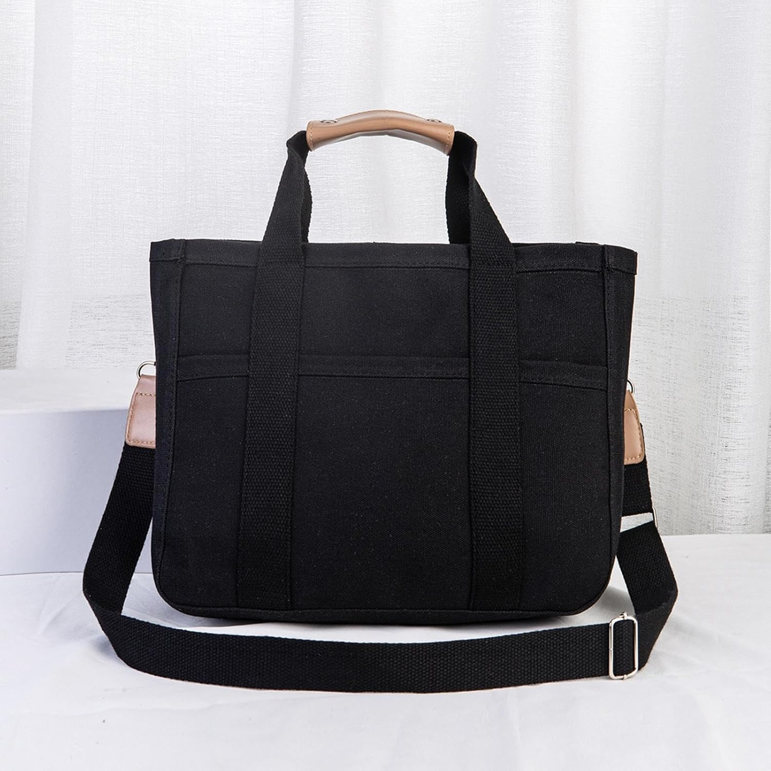 Diaper Bag - Stroller Mum Bag Baby Multifunctional Mother Baby Bag Tote Leisure Mother Bag with Compartment, Canvas Shopping Bag with Multiple Pockets, Diaper Bag, Backpack Tote Bag F, Black, image number 2