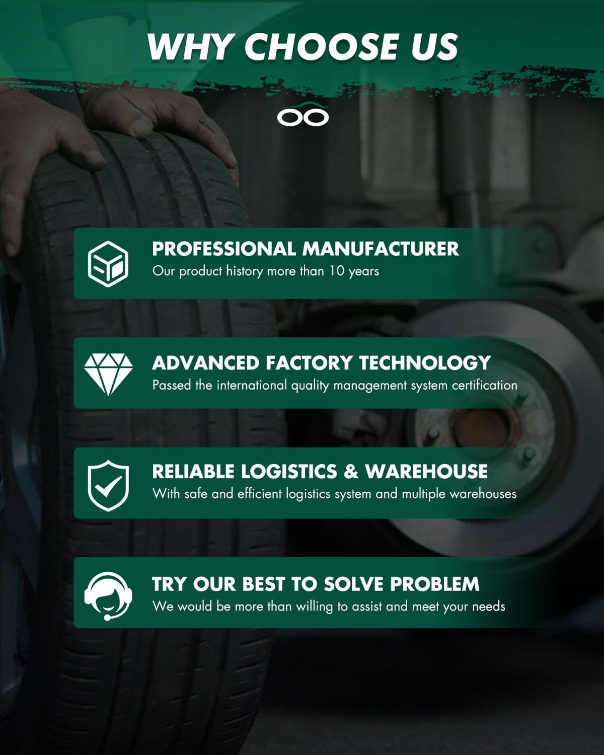 SCITOO D1120 Rear Semi-Metal Brake Pads Sets Fit for Hummer H3 2006-2010,For Hummer H3T 2009-2010 image number 6