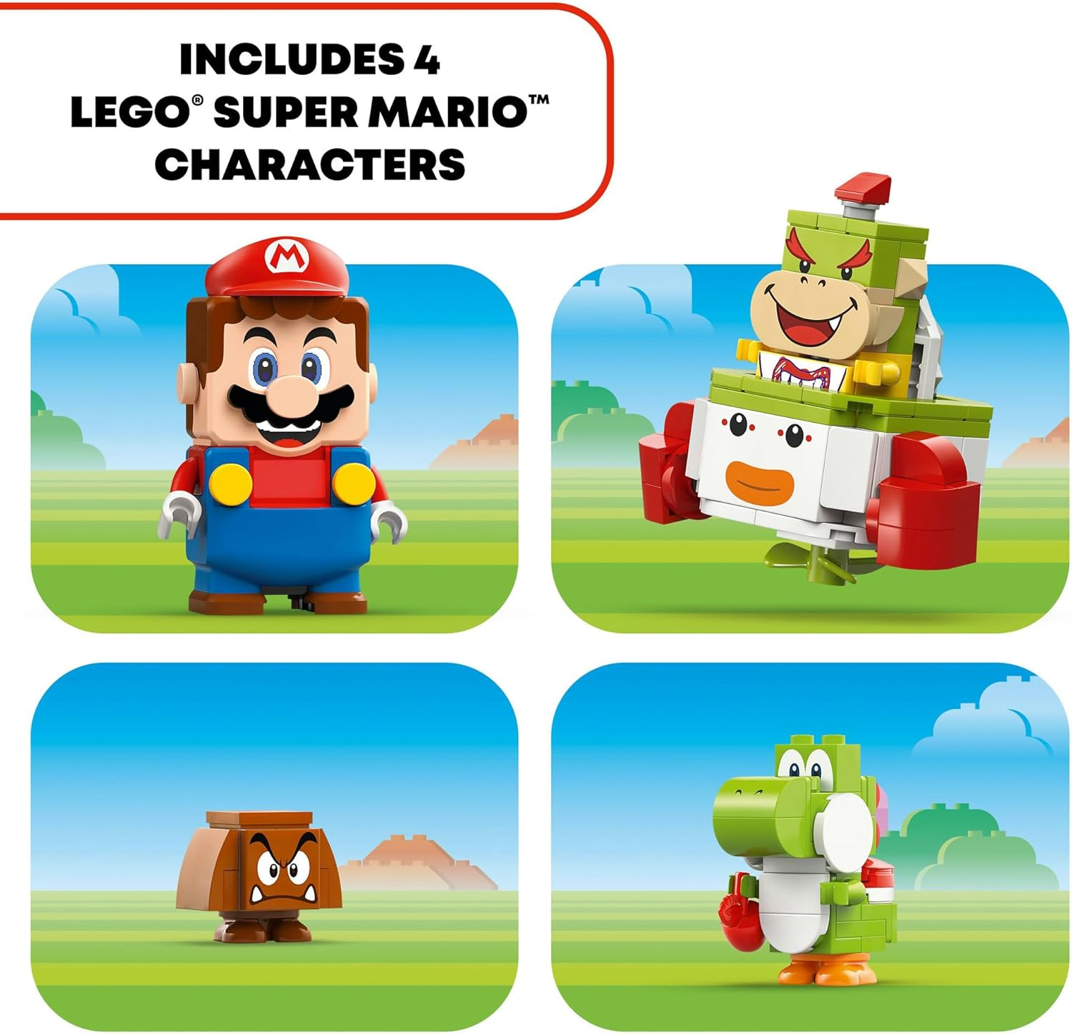 LEGO&reg; Super Mario Adventures with Interactive LEGO Mario (218 Pcs) Bowser Jr.&rsquo;S Clown Car Model, Building Set Game with Yoshi Figure, Creative Kids' Toy for Gaming Fans, 6+ Year Old Boys & Girls 71439 image number 2
