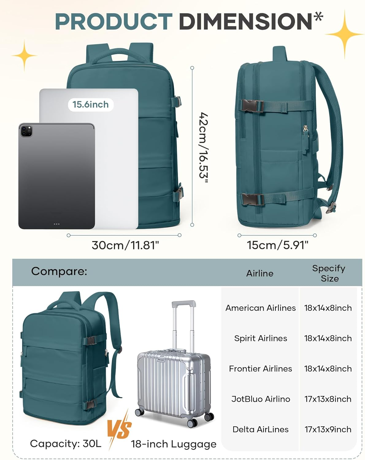 Casual Backpack Traveling Backpack image number 3