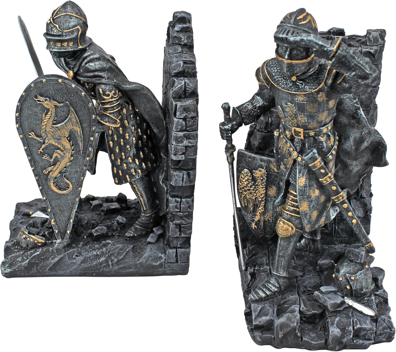 Arthurian Knight Bookend in Two-Tone Metallic (Set of 2) [Kitchen] - Arthurian Knights image number 4
