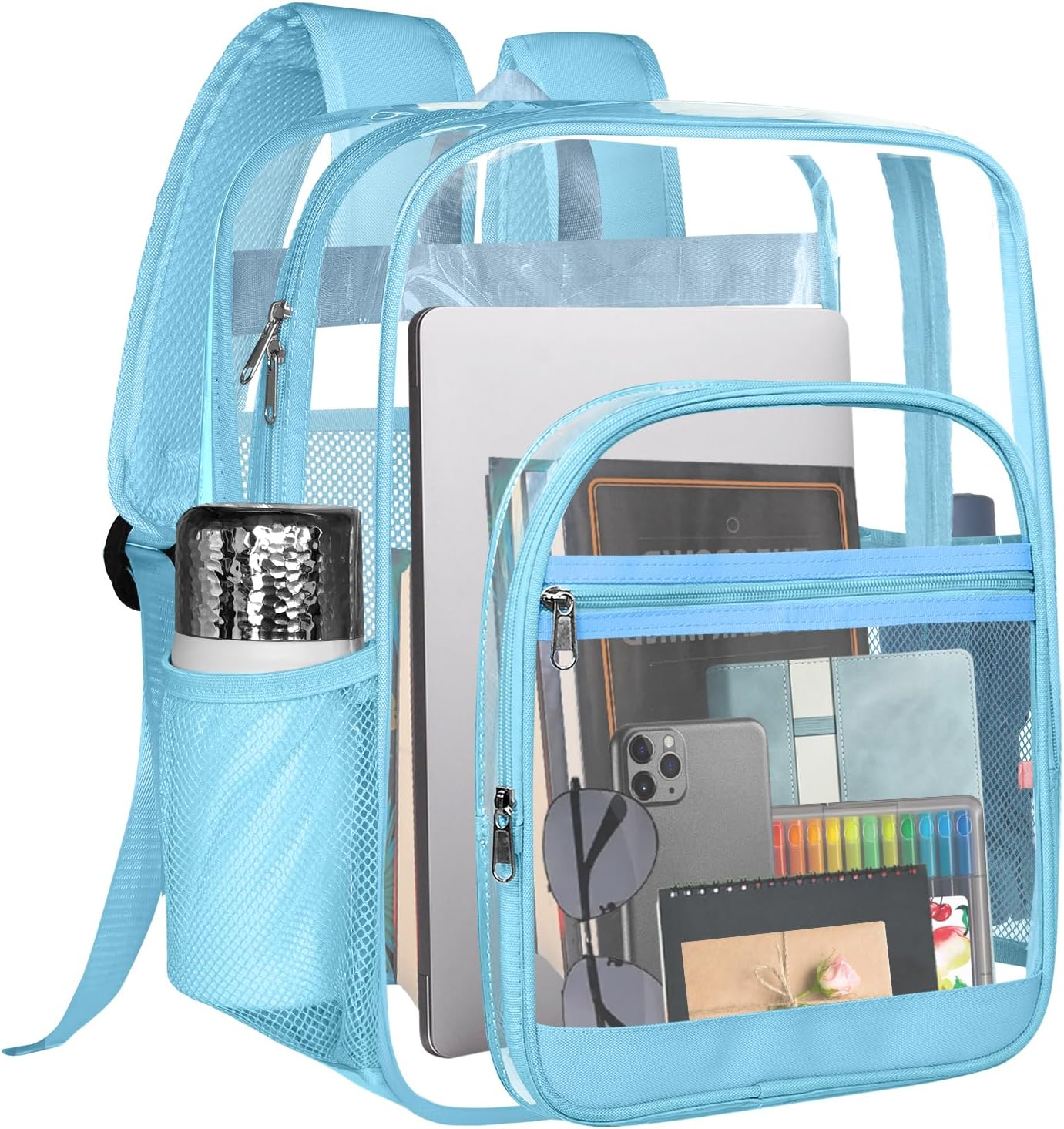 SDFGHG Clear Backpack,Sturdy Shape Heavy Duty Large Clear Backpack