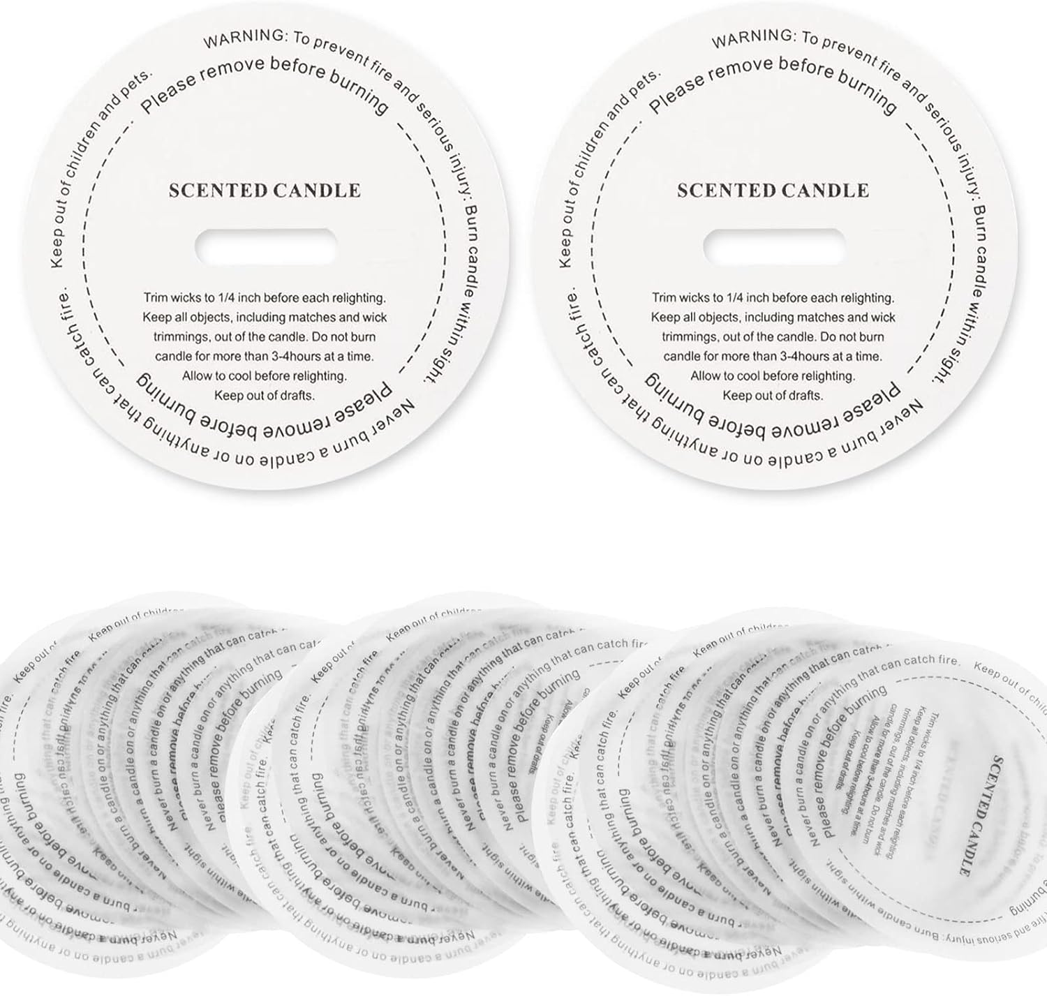 160 Pcs Candle Dust Cover, Joyfulmap Preprinted Translucent Paper Candle Topper Protectors Decoration Lids, Candle Topper Accessories for Candle Making, DIY Craft Fragrance Candles,7Cm, White (003)