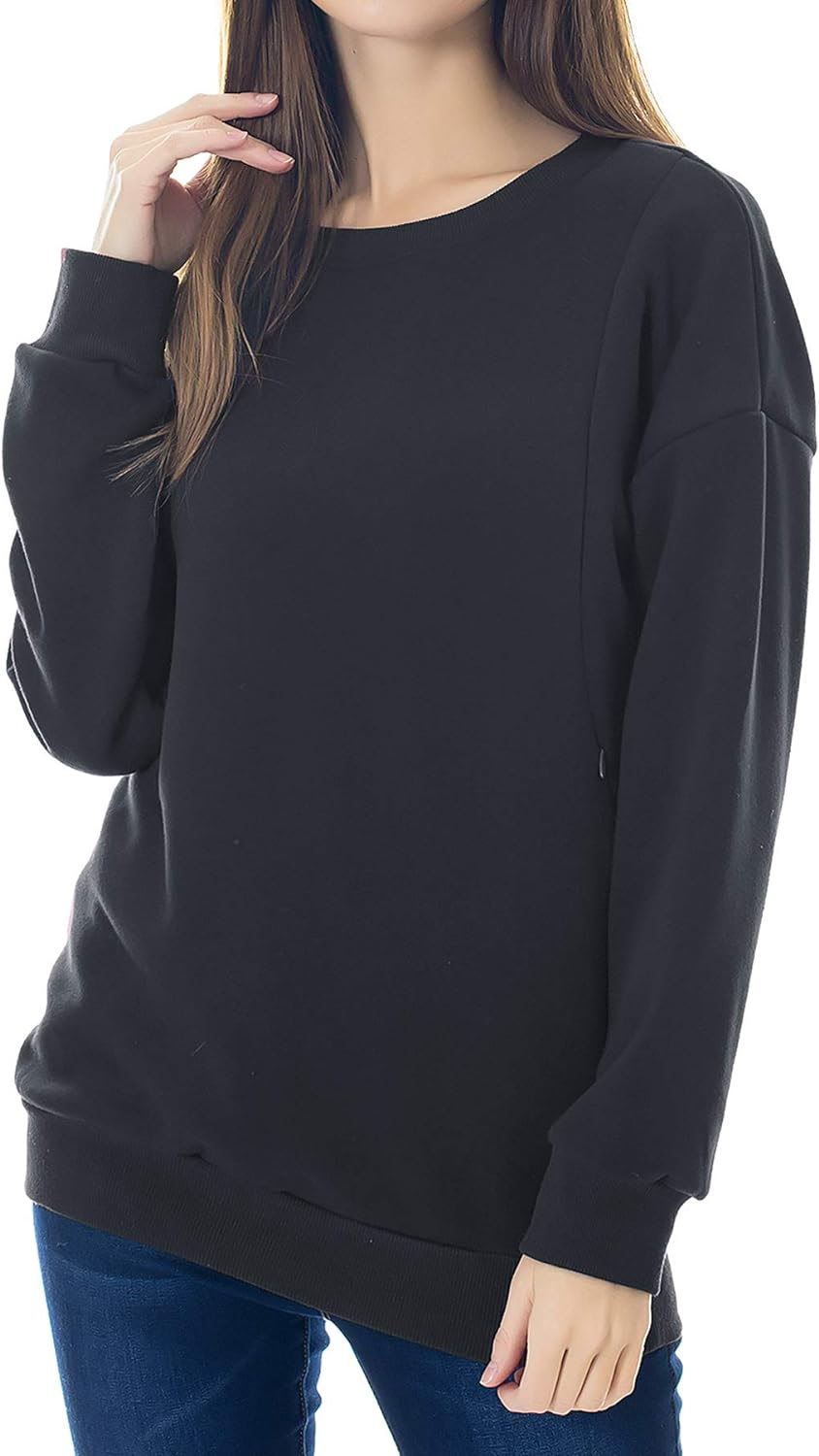 Smallshow Pflege Sweatshirt Langarm T-Shirt Bluse Stillen Pullover Tops Stillshirt