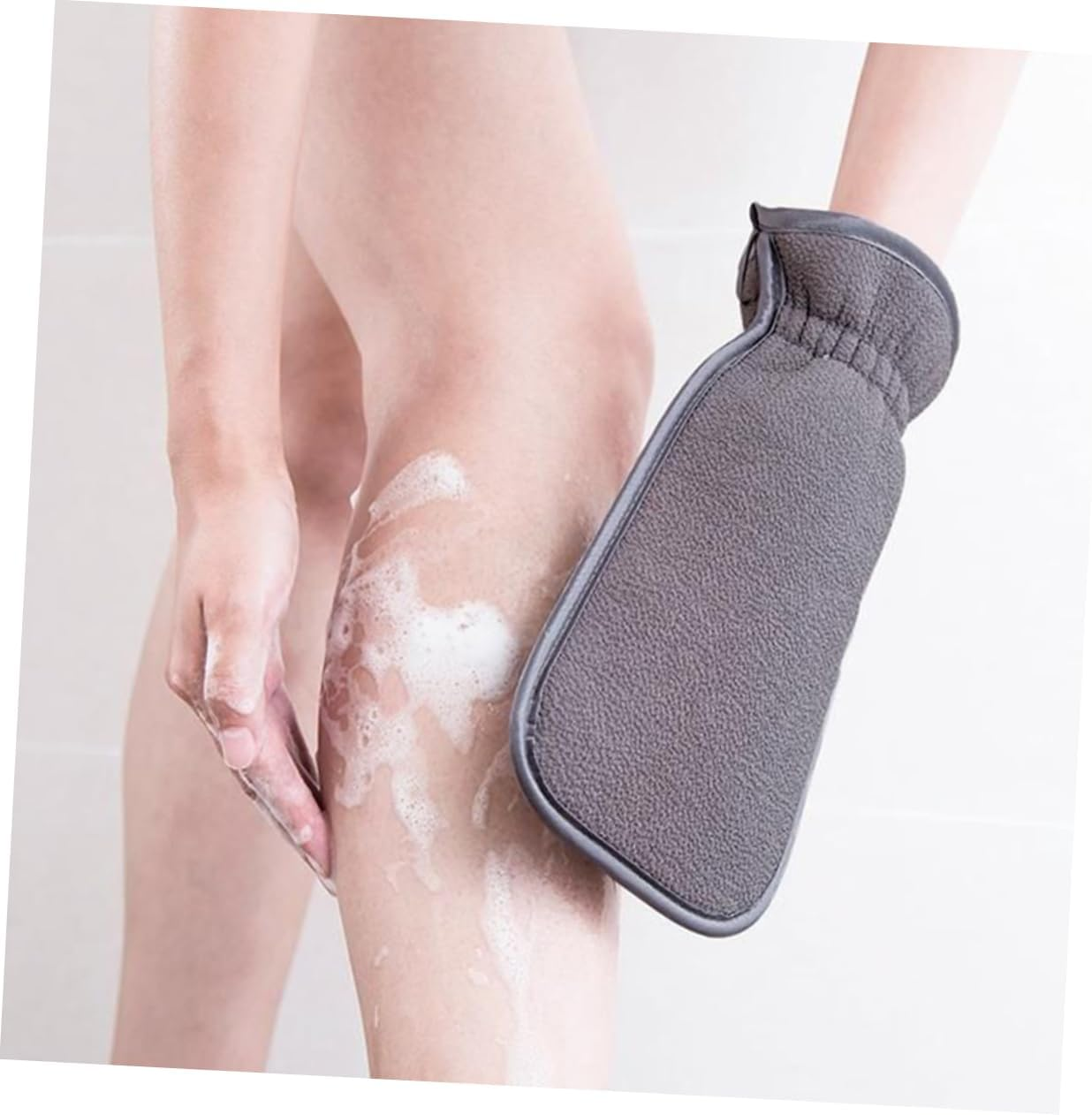 SHERCHPRY 3Pcs Thickened Scrub Sponge Gloves Double-Sided Exfoliating Bath Gloves for Deep Cleansing Body Exfoliator Mitts image number 6