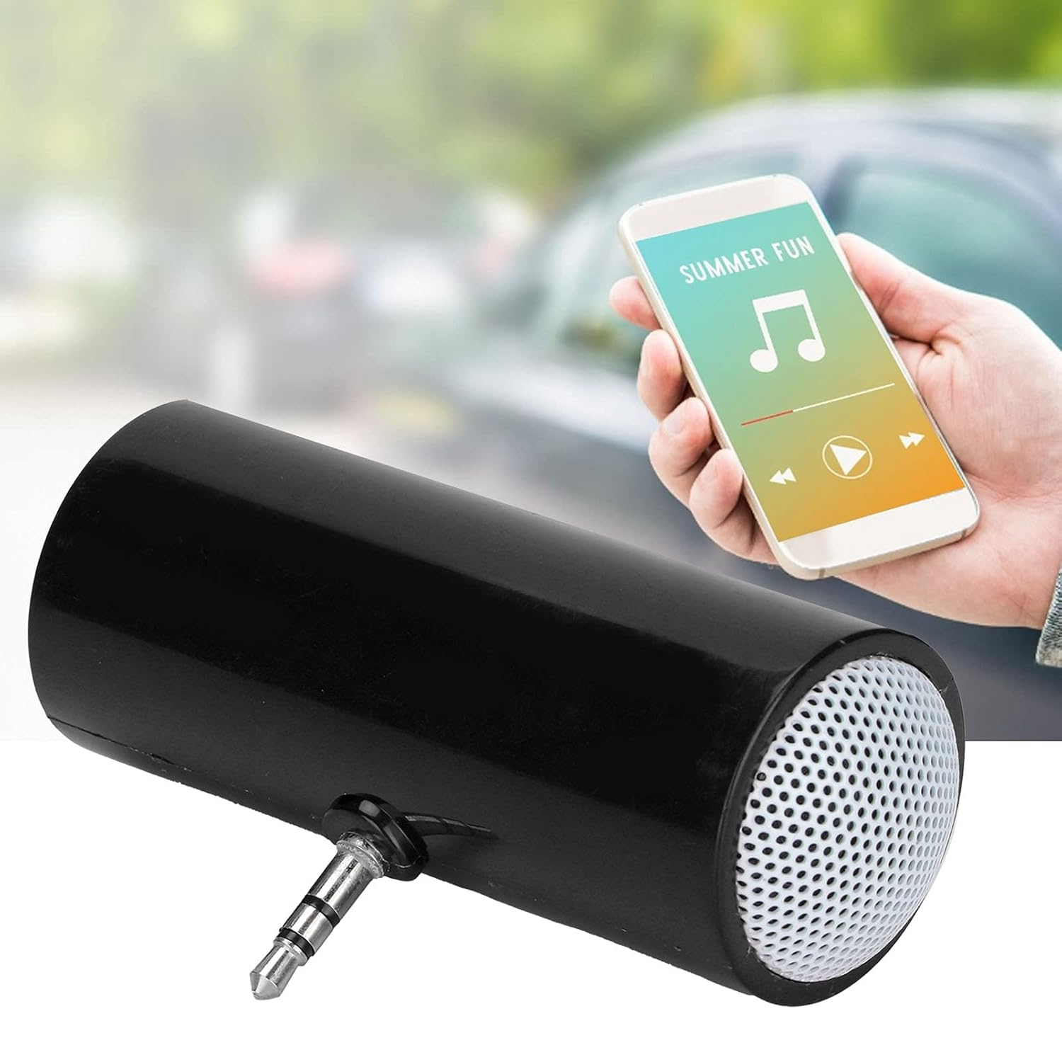 Mini Speaker System,Clear Sound Quality Easy to Use Small Portable Speaker, Easy to Operate and Portable 3.5Mm Jack Stereo Mini Speakers,For Mobile Phones and Tabletsblue (Black)