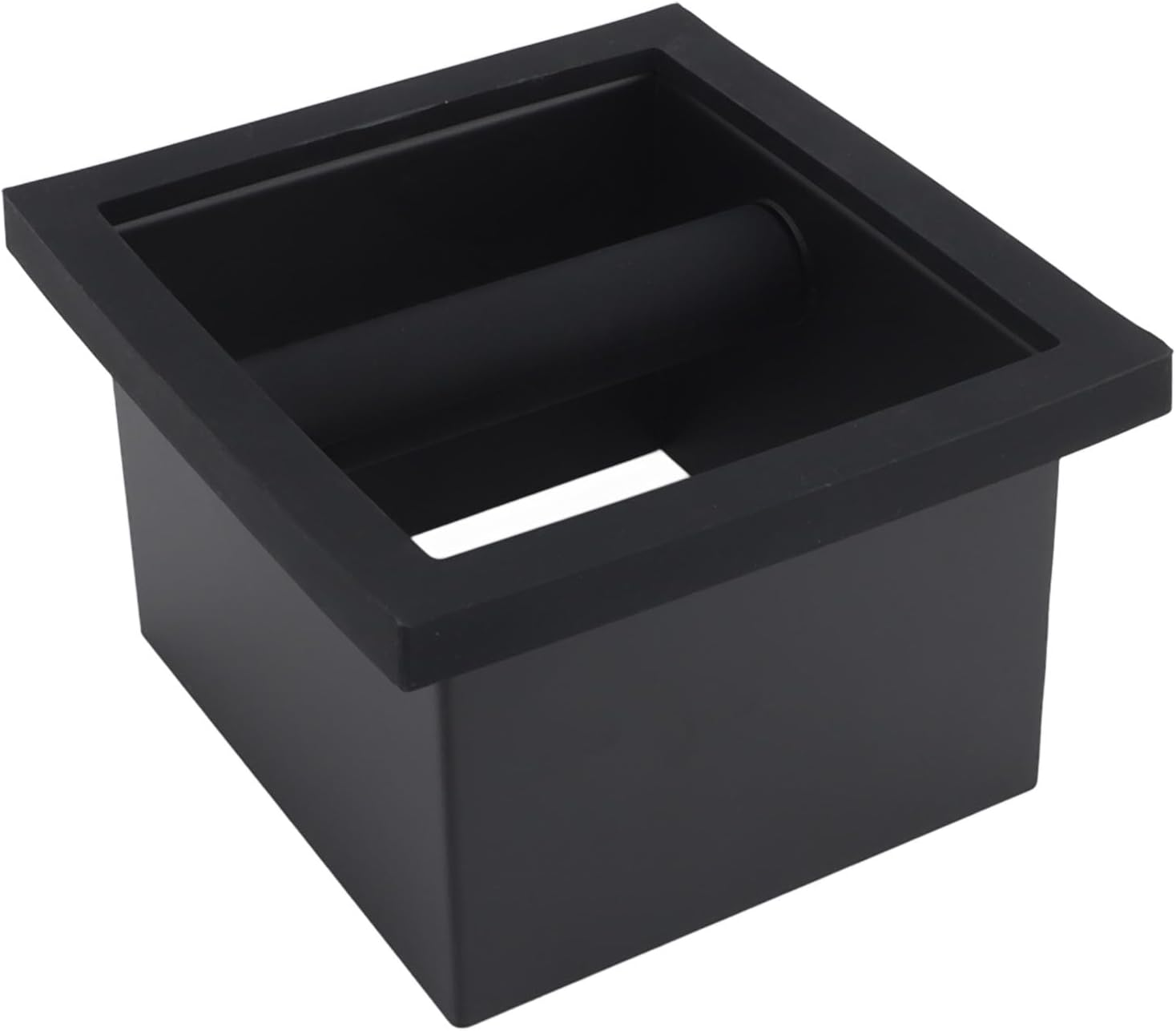 Generic Espresso Knock Box, 5.91X5.39X4.33Inch Rubber and Steel Bottomless Knocking Box for Coffee Grounds, Moderate Capacity Easy to Coffee Knock, Recessed Installation image number 3