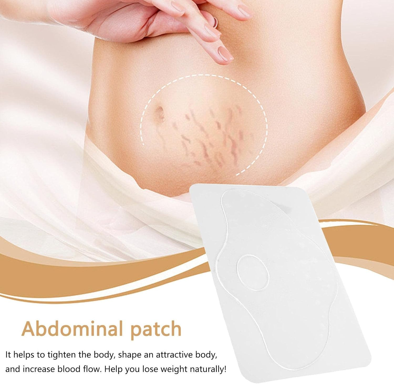 Stretch Mark Patch, Reusable Silicone Scar Removal Sheets, Silicone Anti-Aging Patches for Scar Stretch Marks and Belly Button Scar Removal Patches and Stretch Mark Removal Pads Qarido